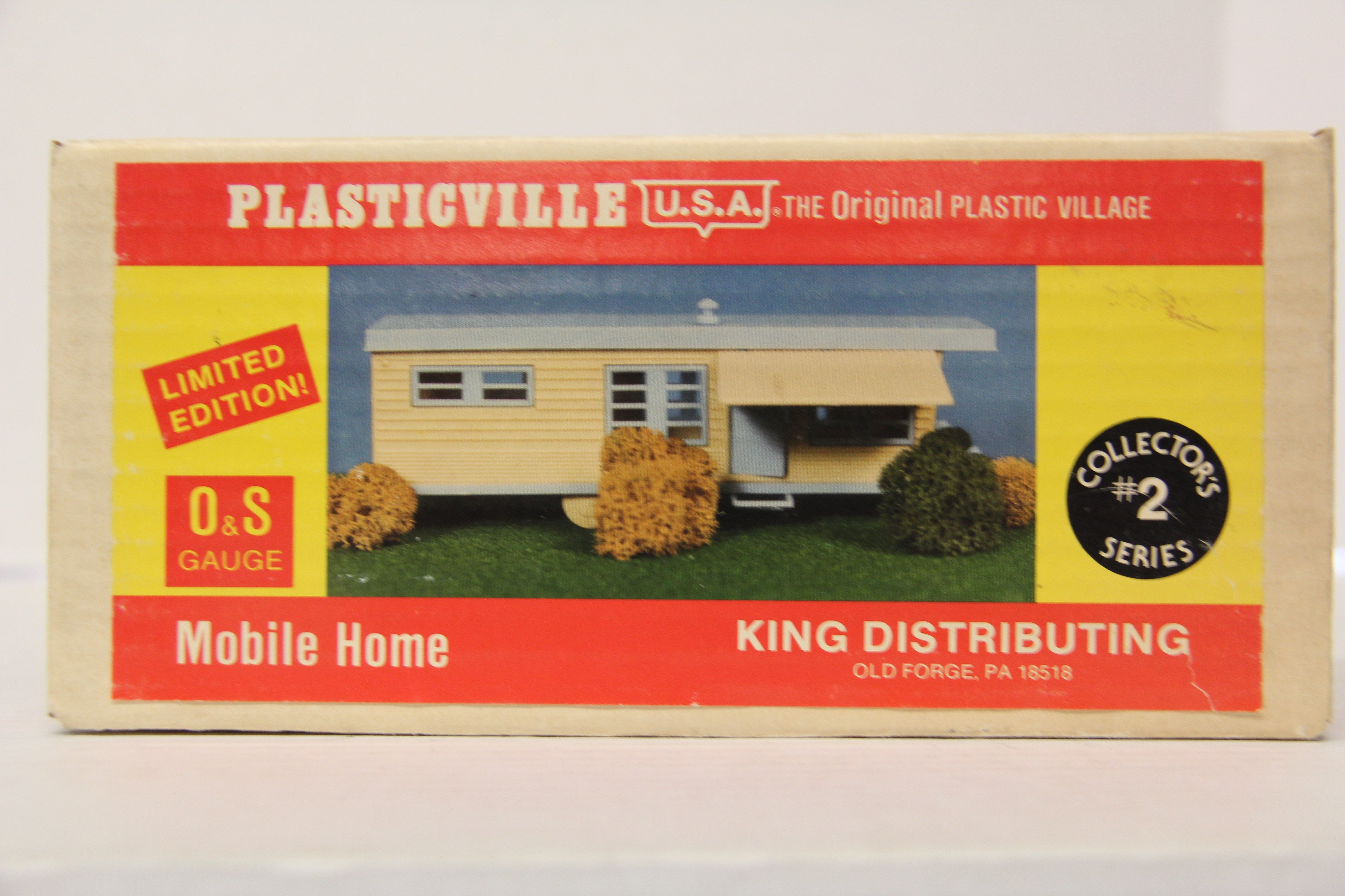 Plasticville USA #400 Mobile Home Grey/Red-Second hand-M5820