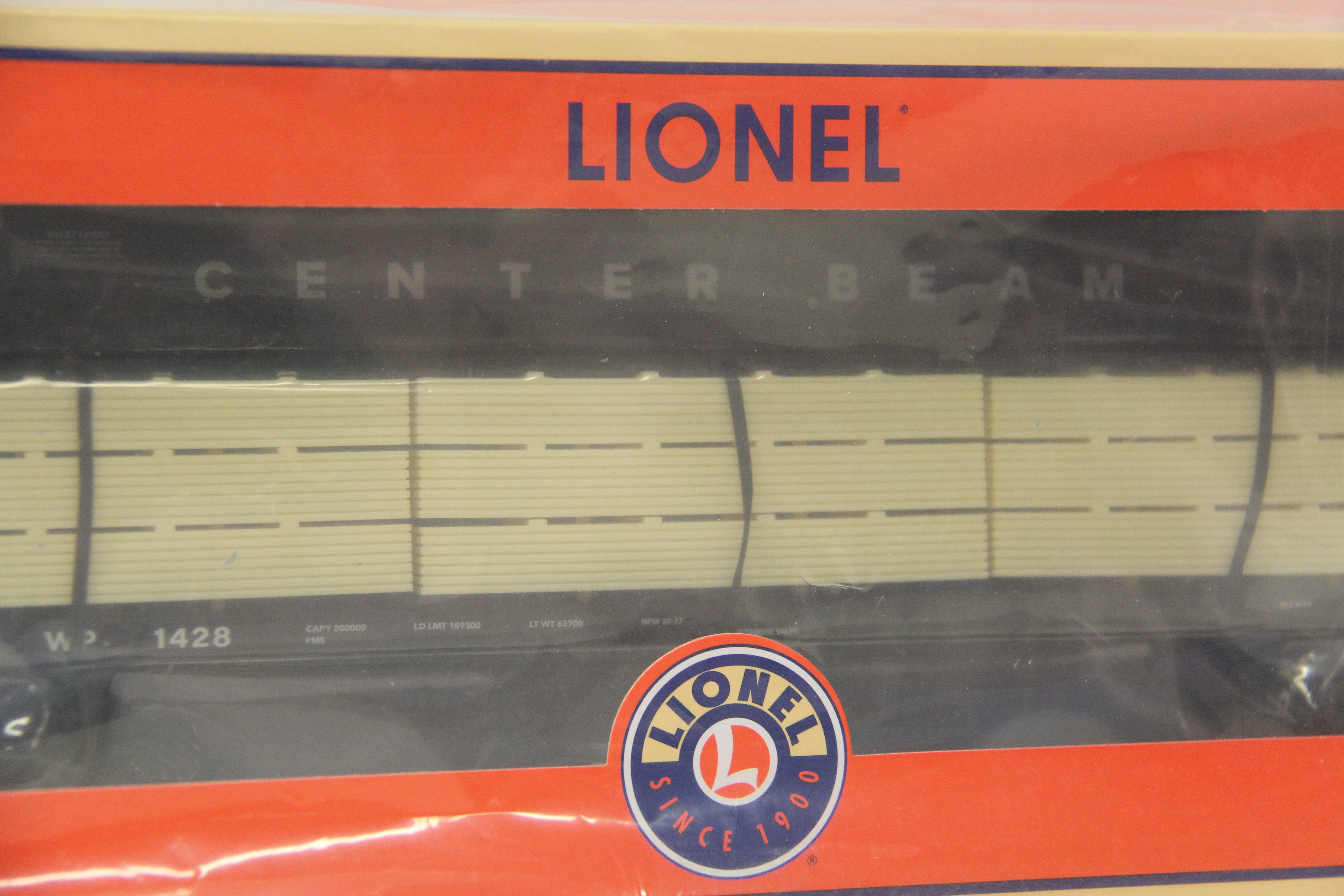 Lionel 2043084 Western Pacific Standard O Centerbeam Flatcar #1428-Second hand-M5823