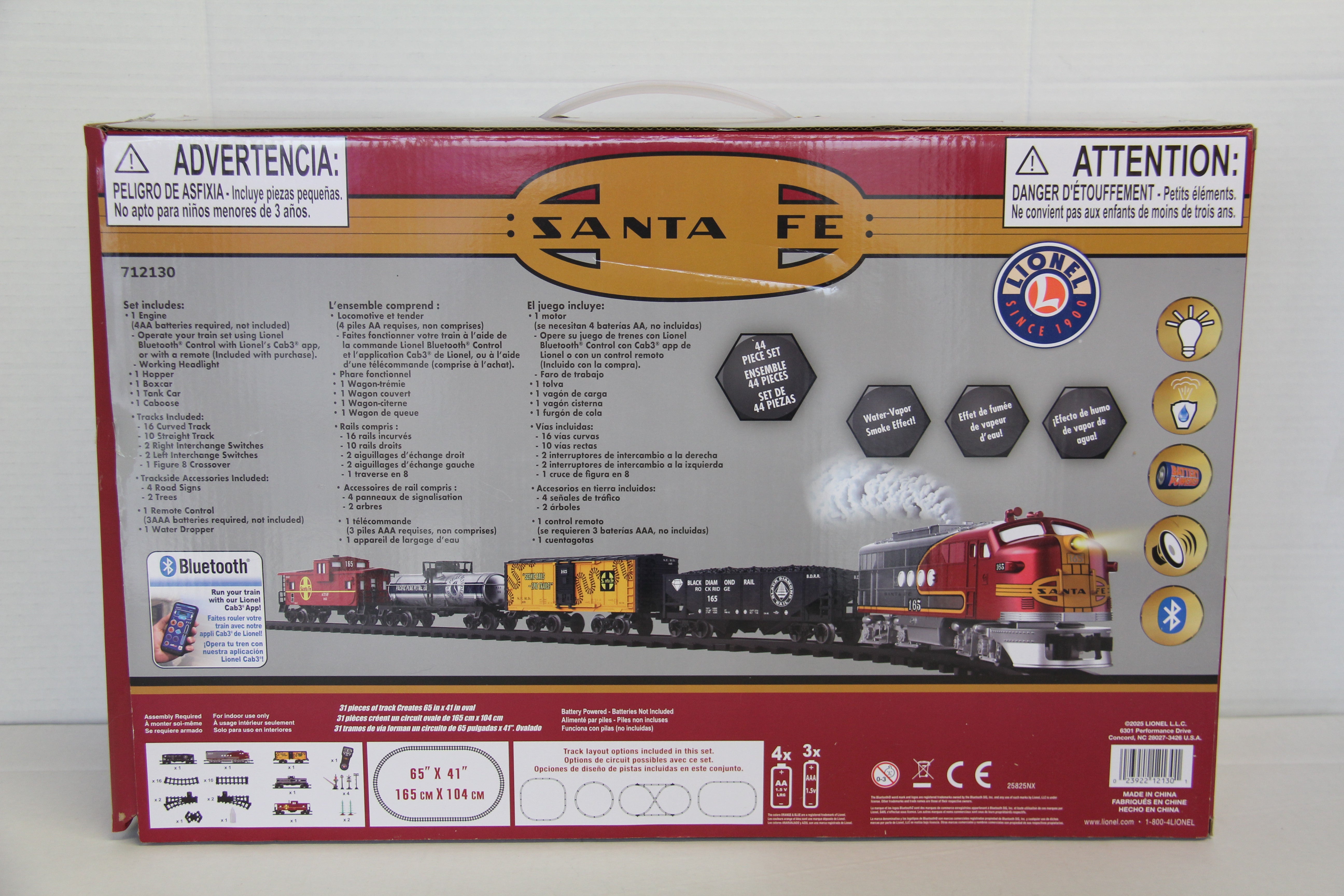Lionel 712130 Battery Operated Santa Fe Train Set-Ready to Run-Second hand-M7508