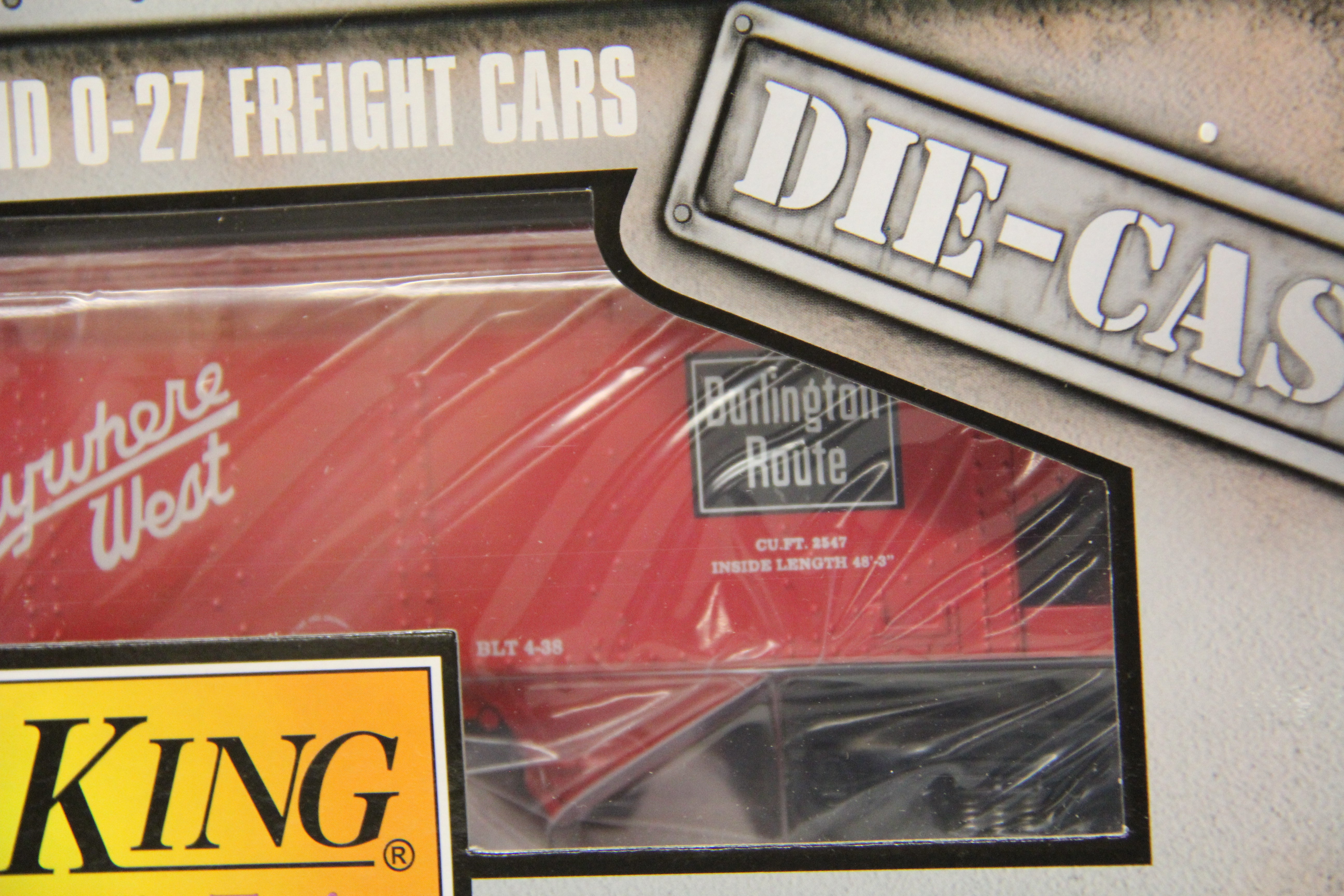 Rail King 30-8013 Burlington Die-Cast Hopper Car w/ Coal Load-Second hand-M5826