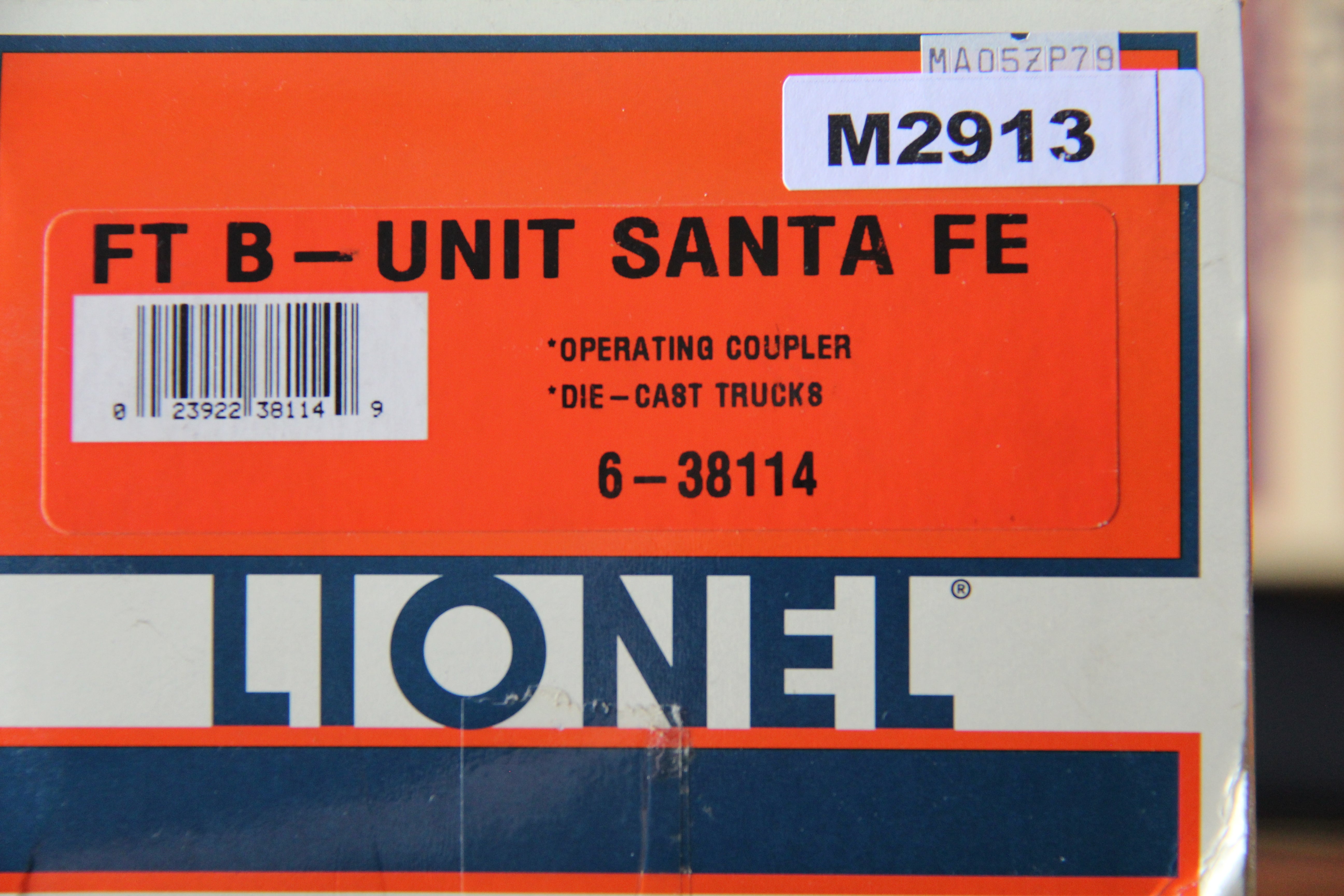 Lionel 6-38114 FT B-Unit Santa Fe-Second hand-M2913