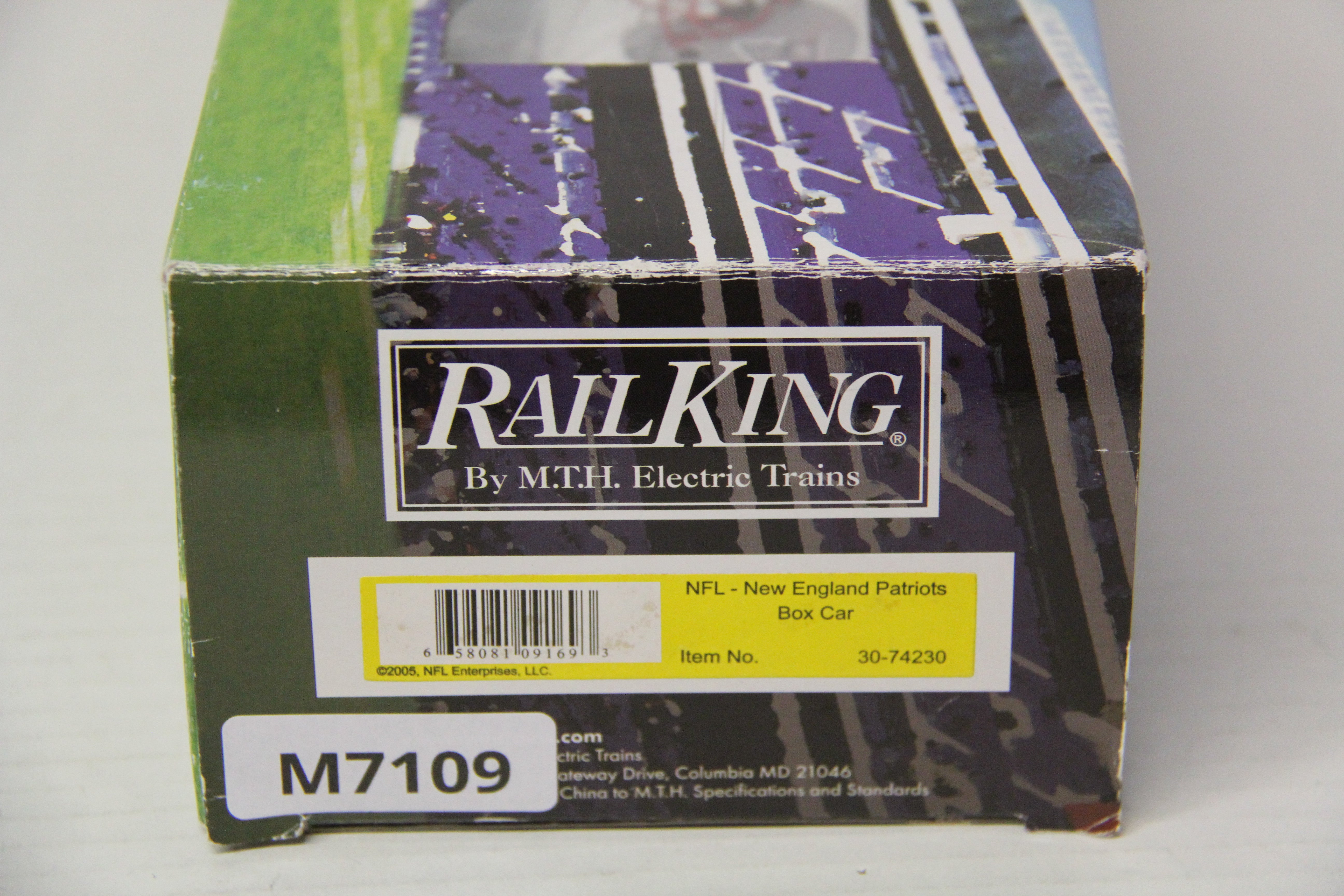 Rail King 30-74230 NFL New England Patriots Box Car-Second hand-M7109
