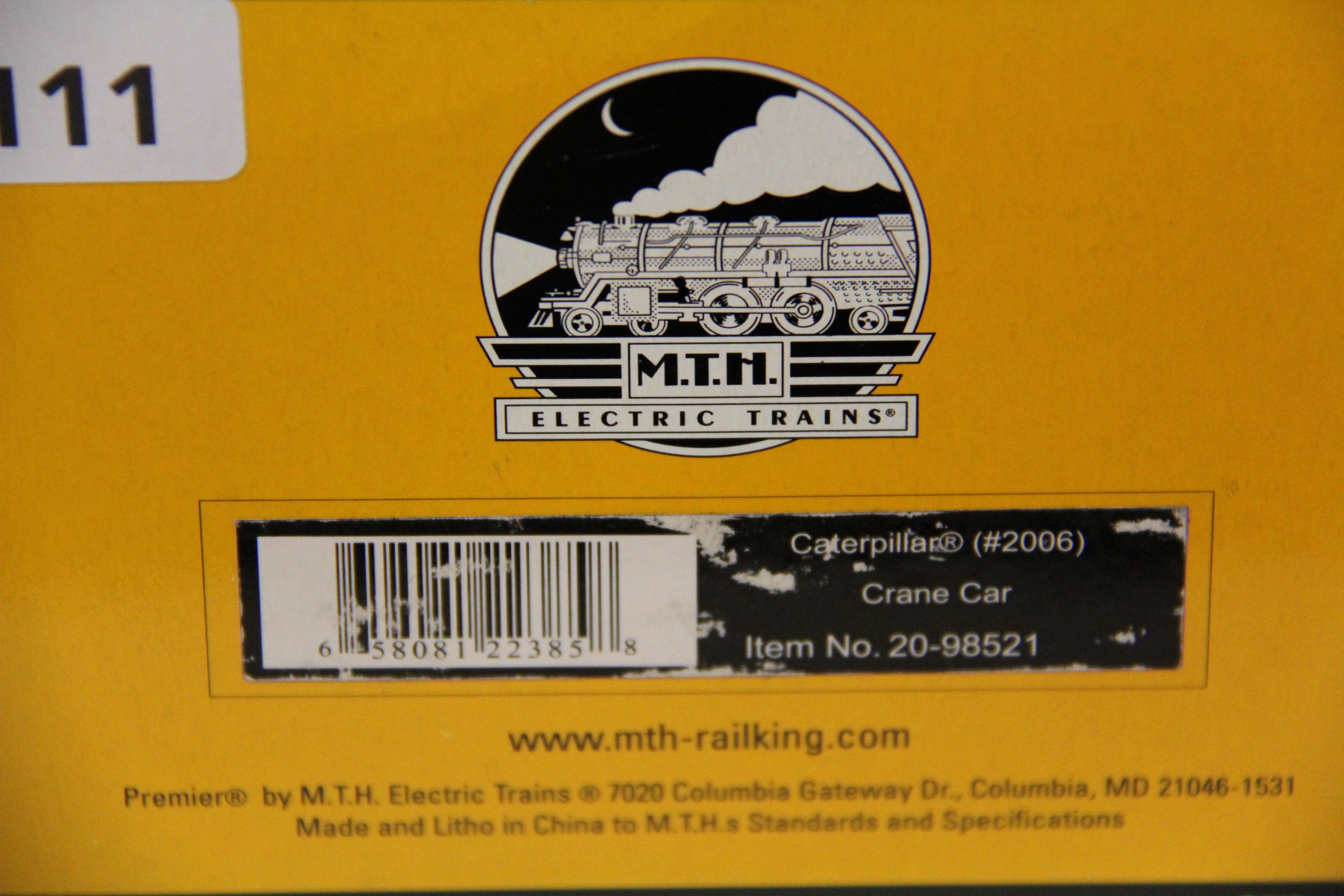 MTH 20-98521 Caterpillar #2006 Crane Car-Second hand-M7111