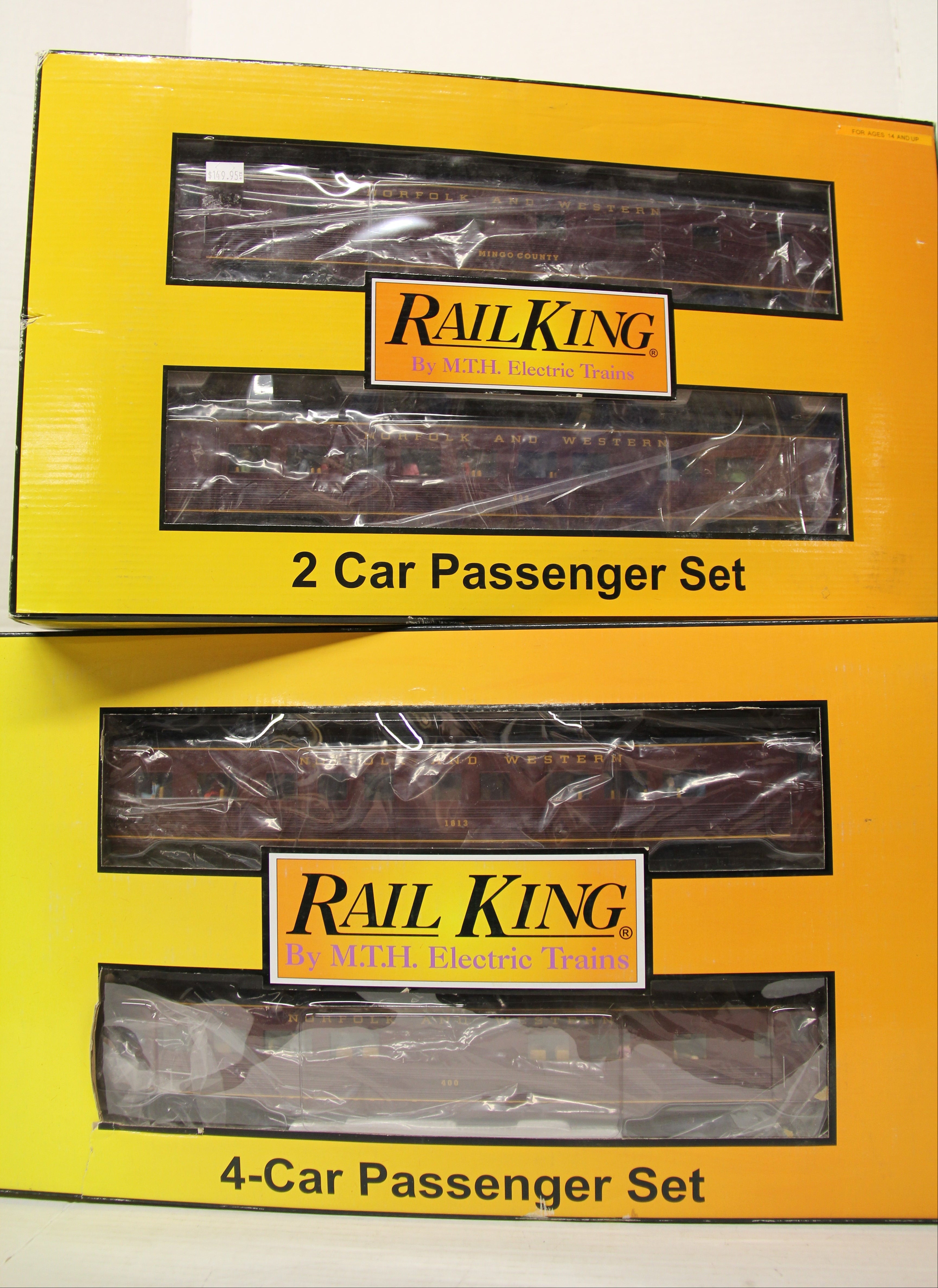 Rail King 30-67966 & 30-67801 Norfolk & Western 60' Streamlined Passenger 6 Car Set-Second hand-M5840