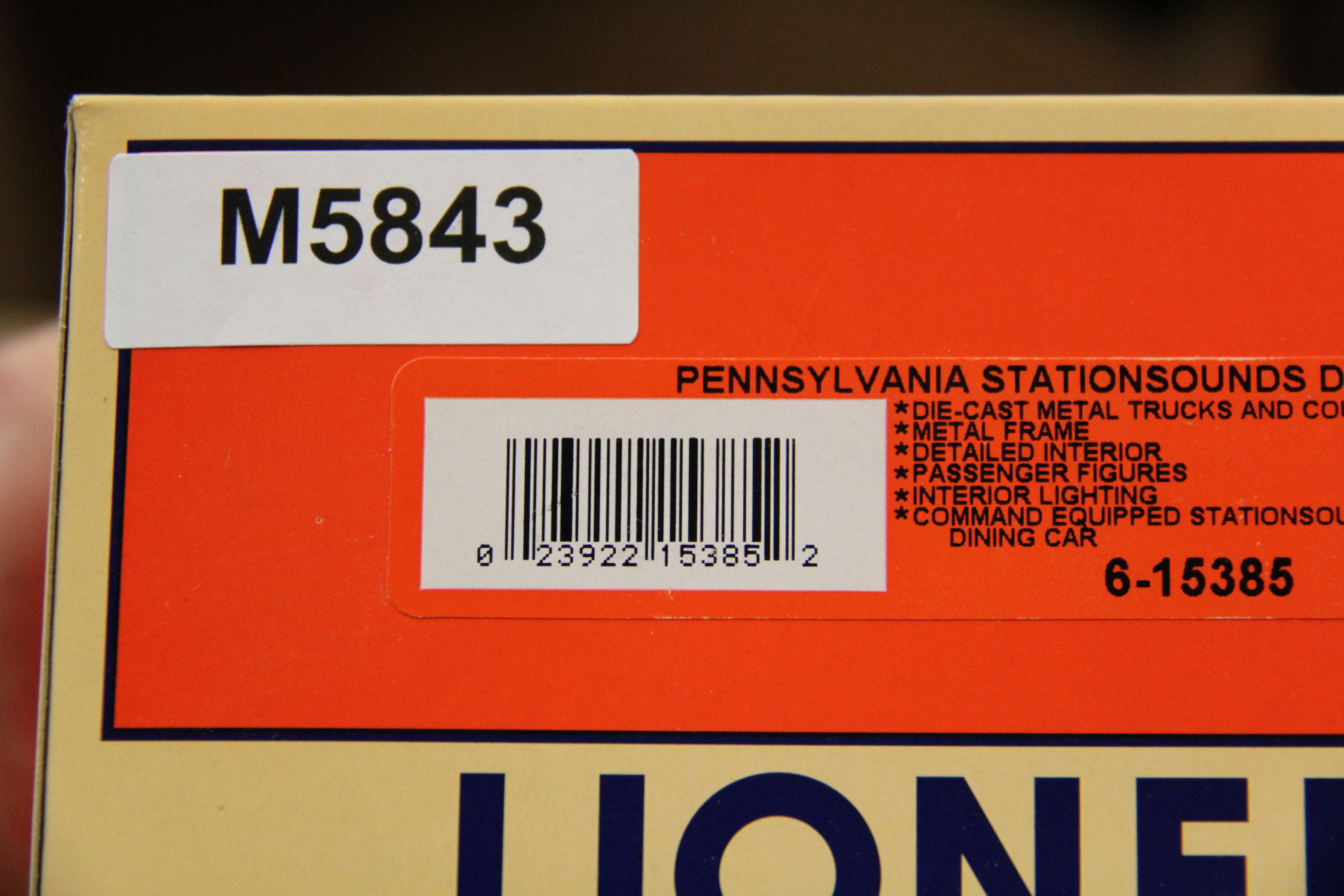 Lionel 6-15385 Pennsylvania Stationsounds Diner-Second hand-M5843