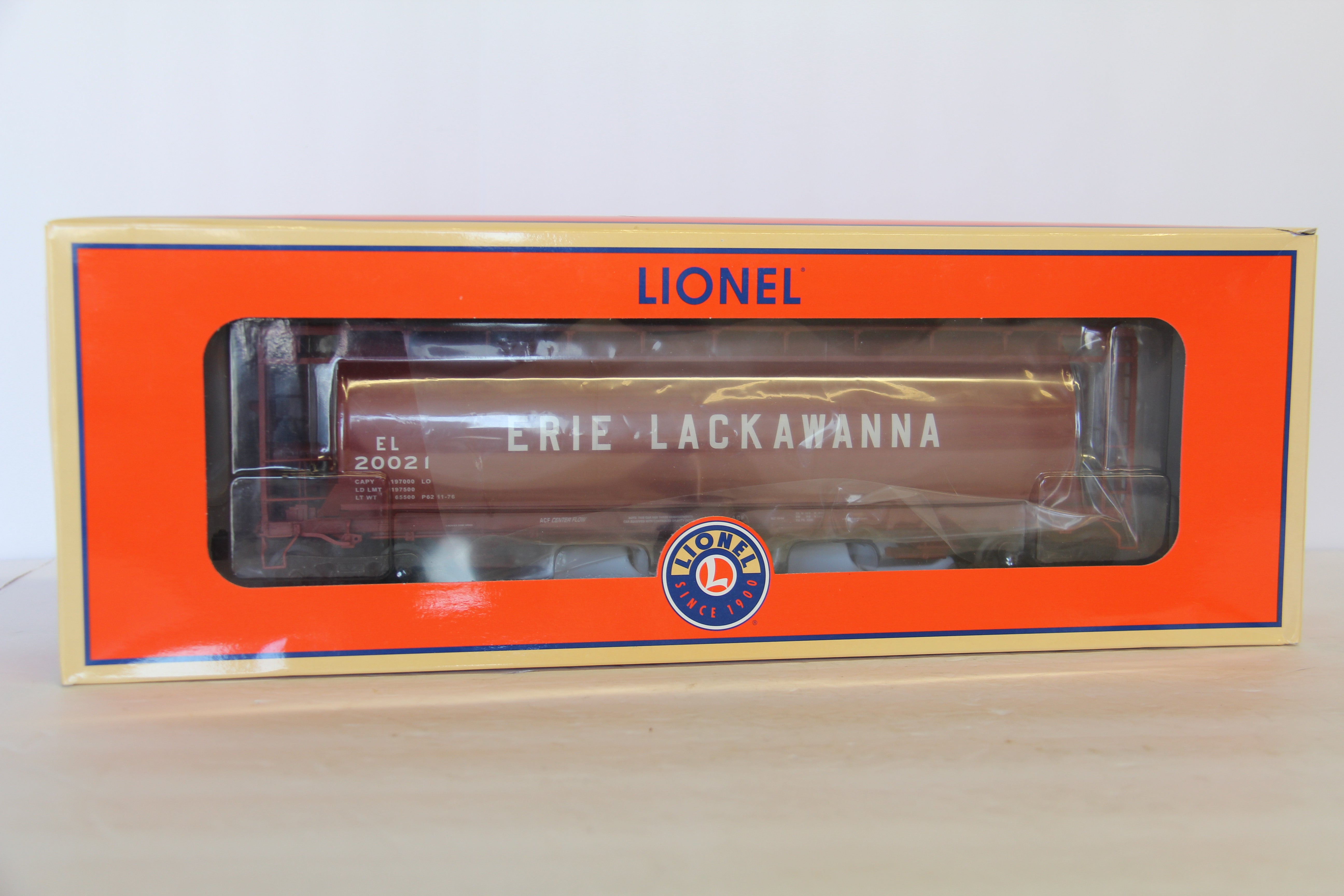 Lionel 2226110 Erie Lackawanna Cylindrical Covered Hopper #20021-Second hand-M7117