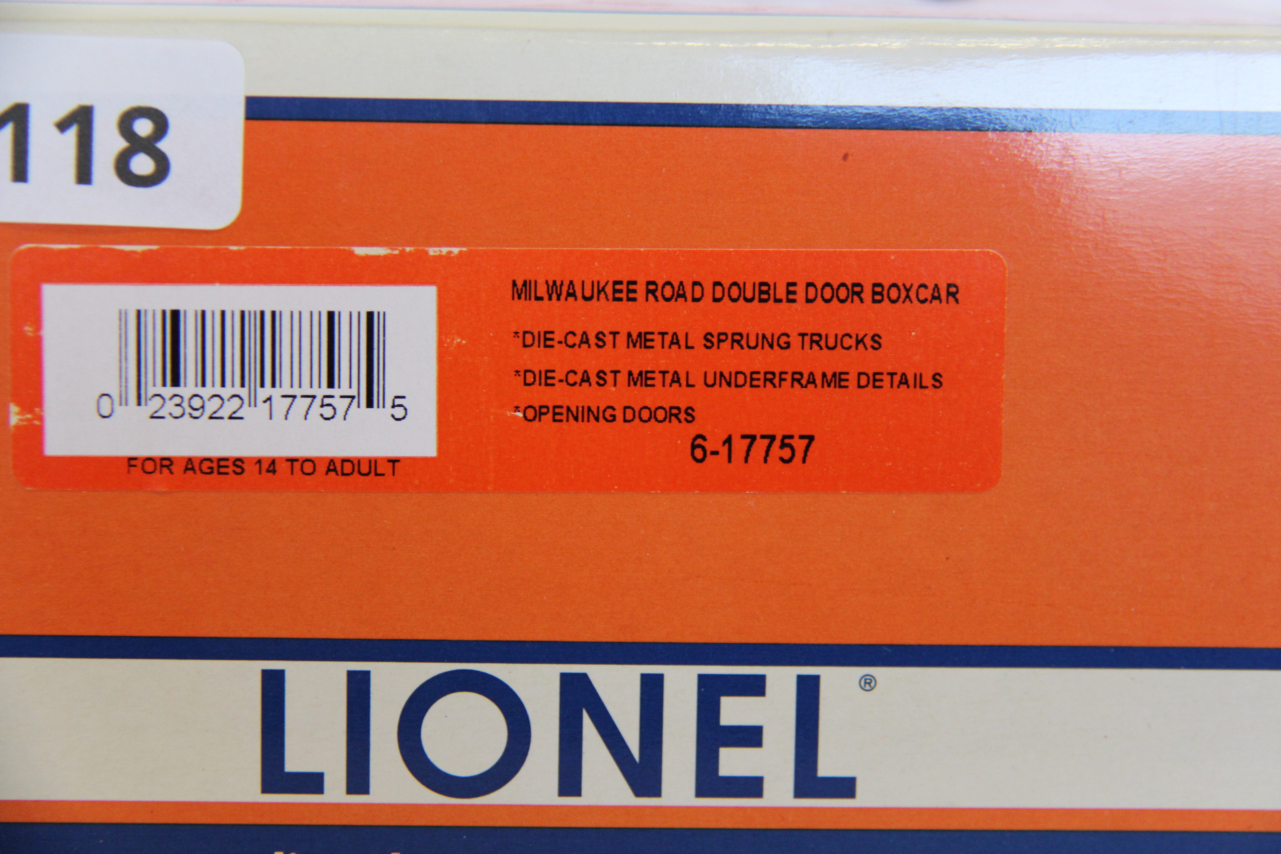 Lionel 6-17757 Milwaukee Road Double Door Boxcar-Second hand-M7118