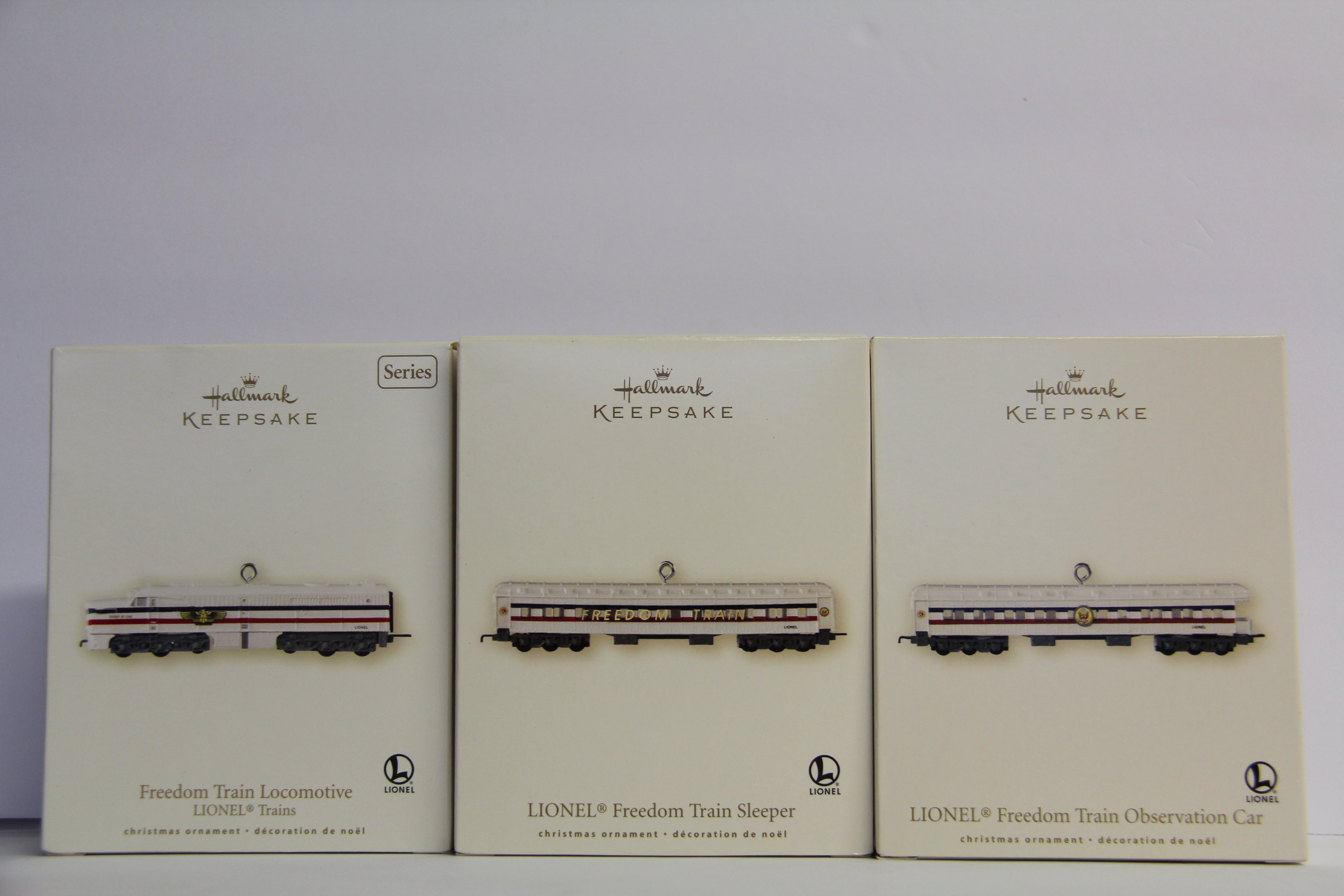 Hallmark Keepsake Series Freedom Train 3 Set Ornaments-Second hand-M7121