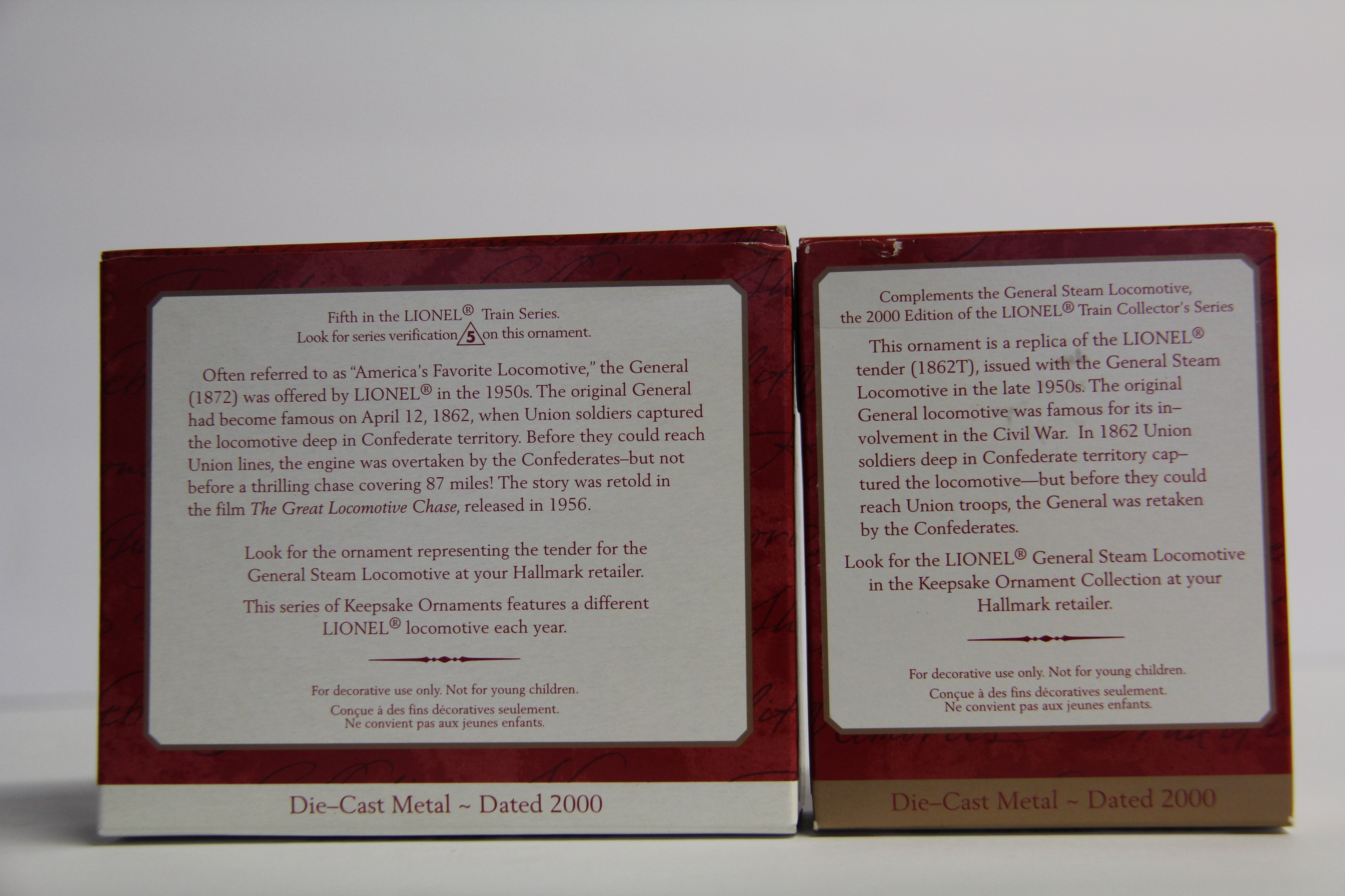 Hallmark Keepsake Lionel General Steam Ornaments-Second hand-M7126