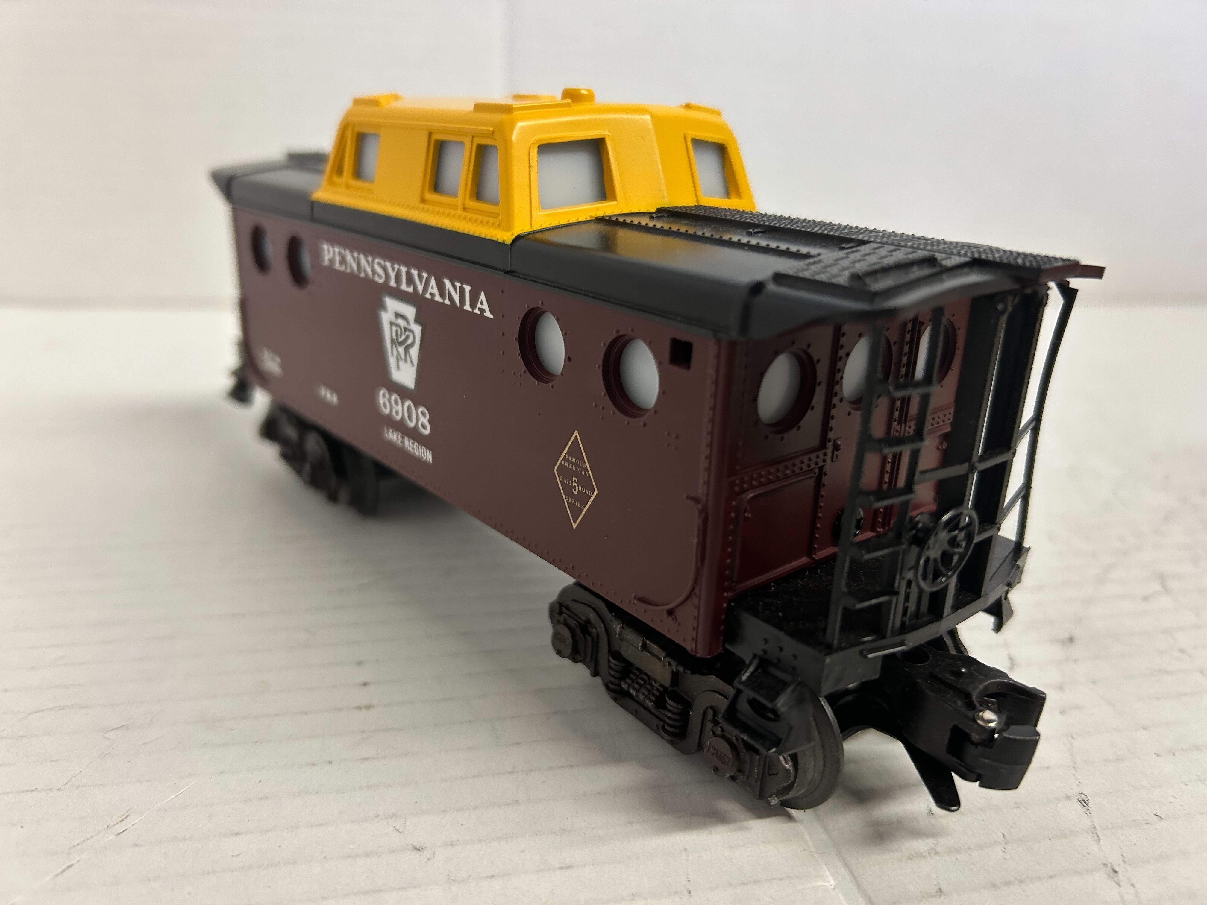 Lionel 6-6908 Pennsylvania Illuminated Porthole Caboose-Second hand-M7544