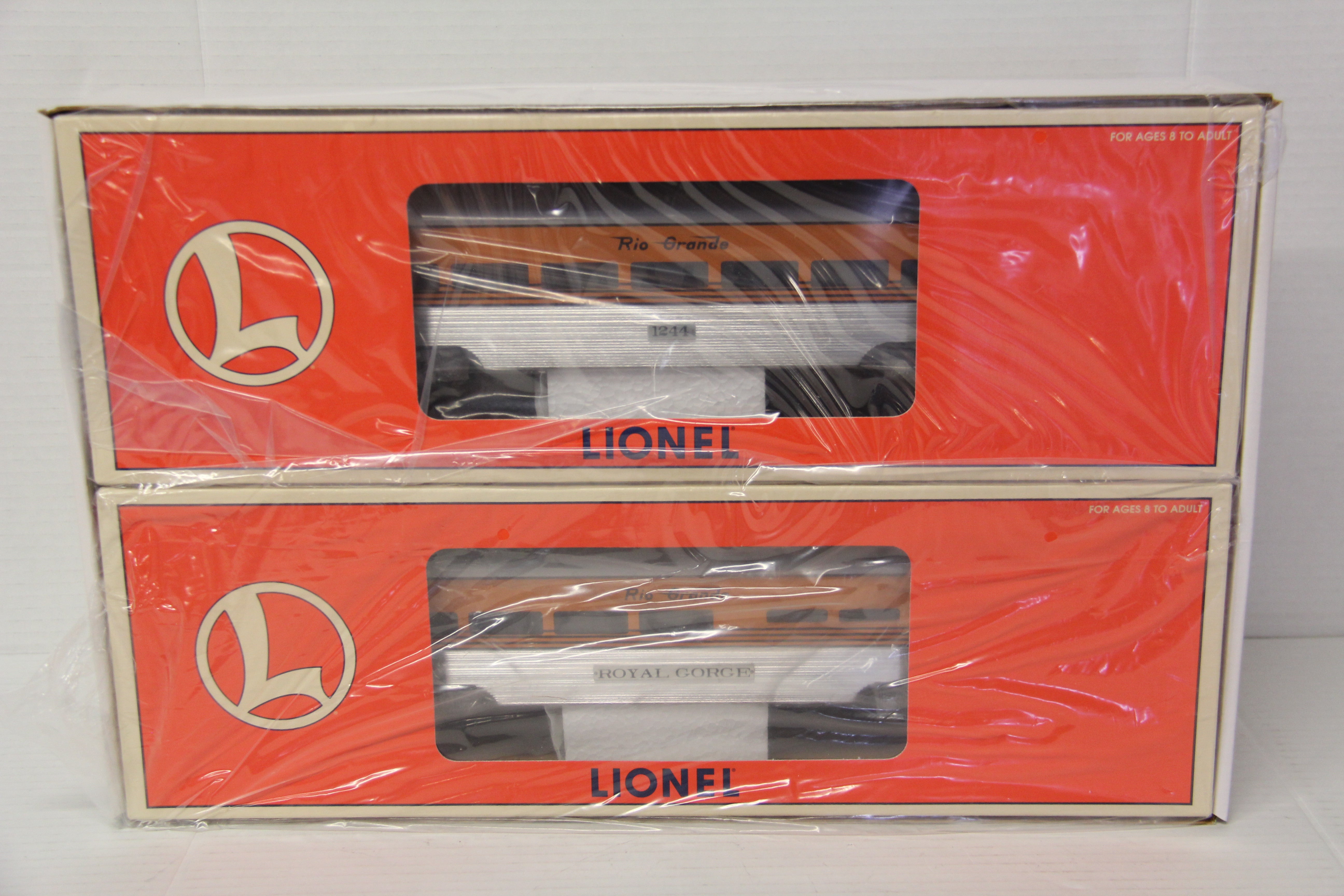 Lionel 6-21955 Rio Grande F3A-A Passenger Set & Lionel 6-39185 Aluminum Car 2 Pack-Second hand-M7136
