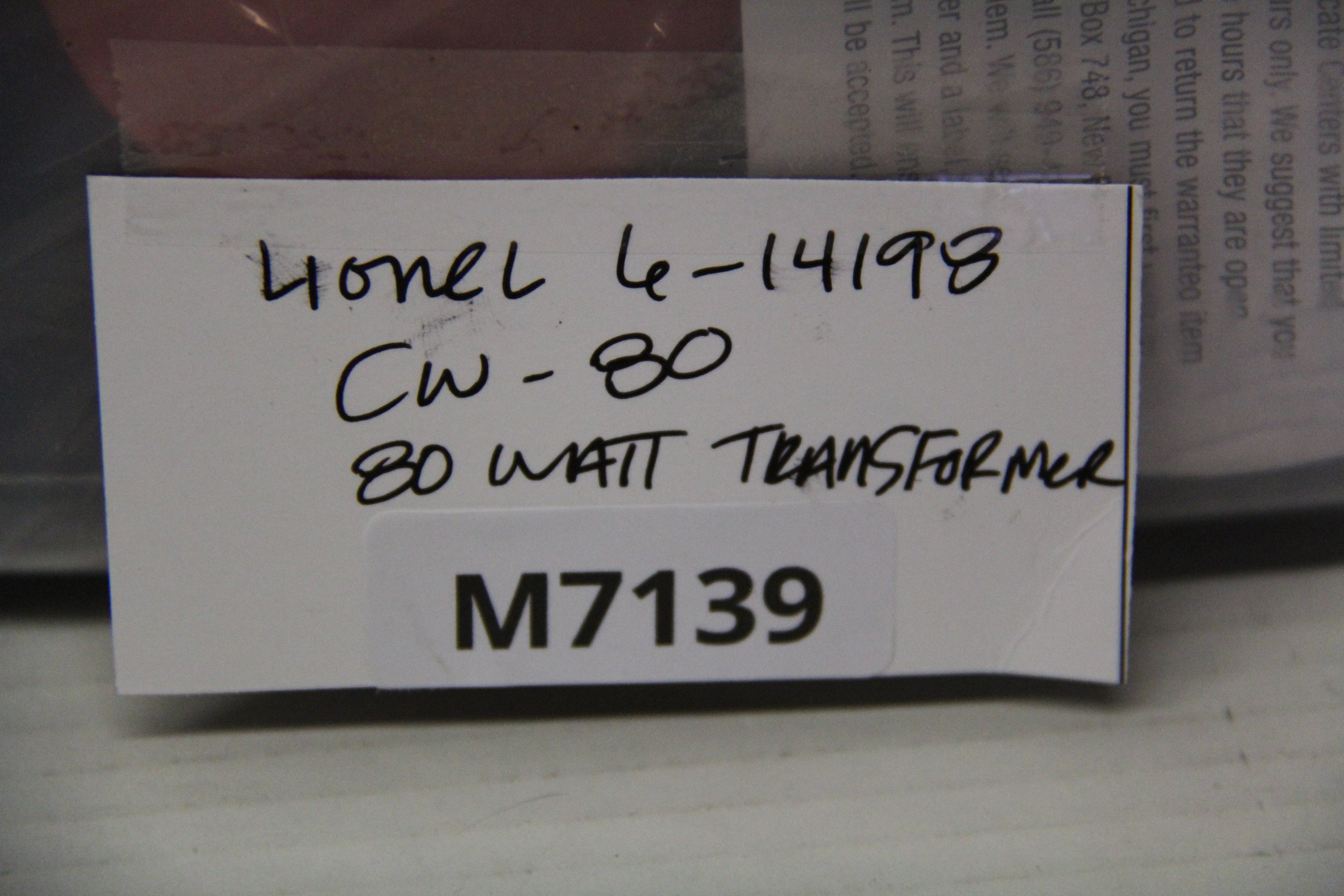 Lionel 6-14198 CW-80 Transformer-Second hand-M7139