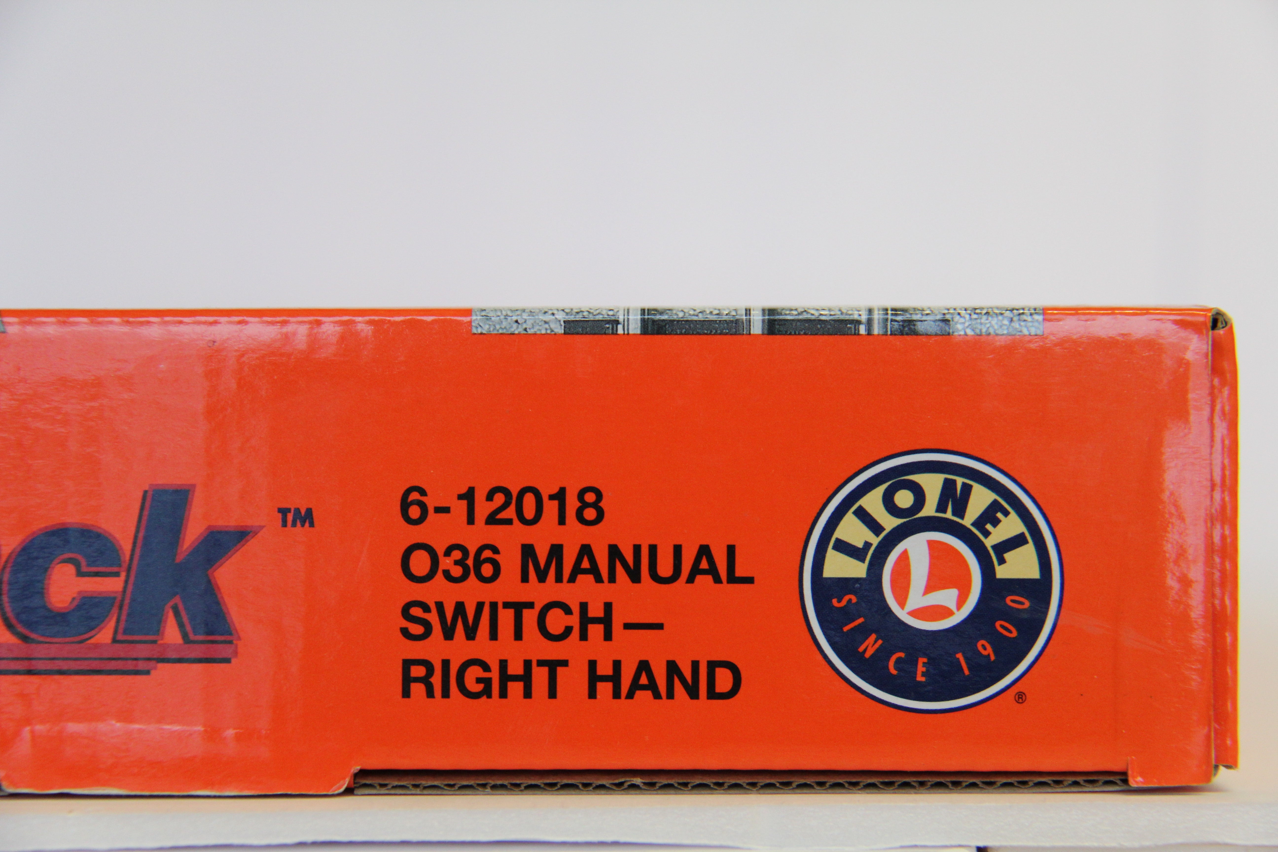 Lionel FasTrack 6-12018 -036 Manual Switch-Right Hand-Second hand-M7147-8