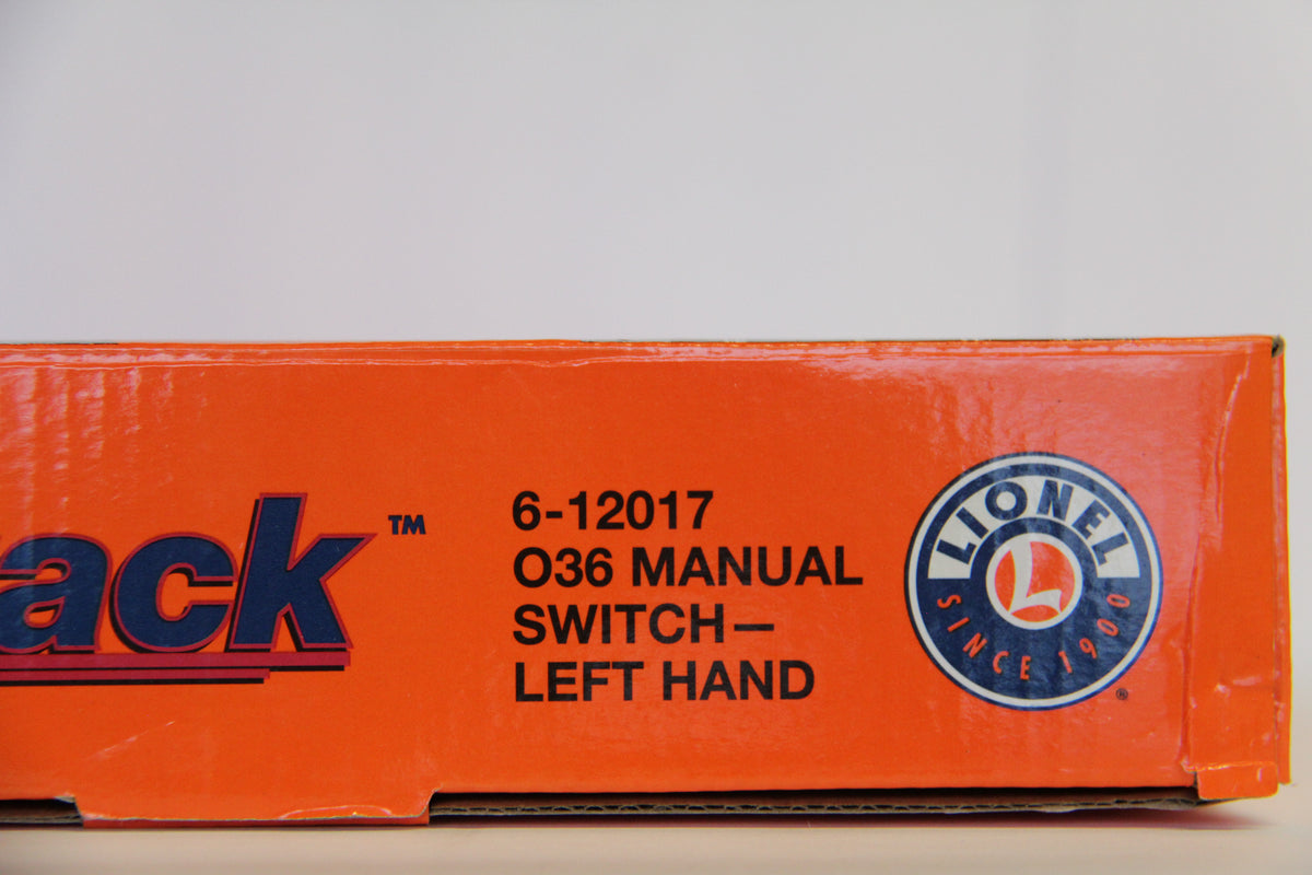 Lionel FasTrack 6-12017 -036 Manual Switch-Left Hand-Second hand-M7148-3 - MrMuffin'sTrains