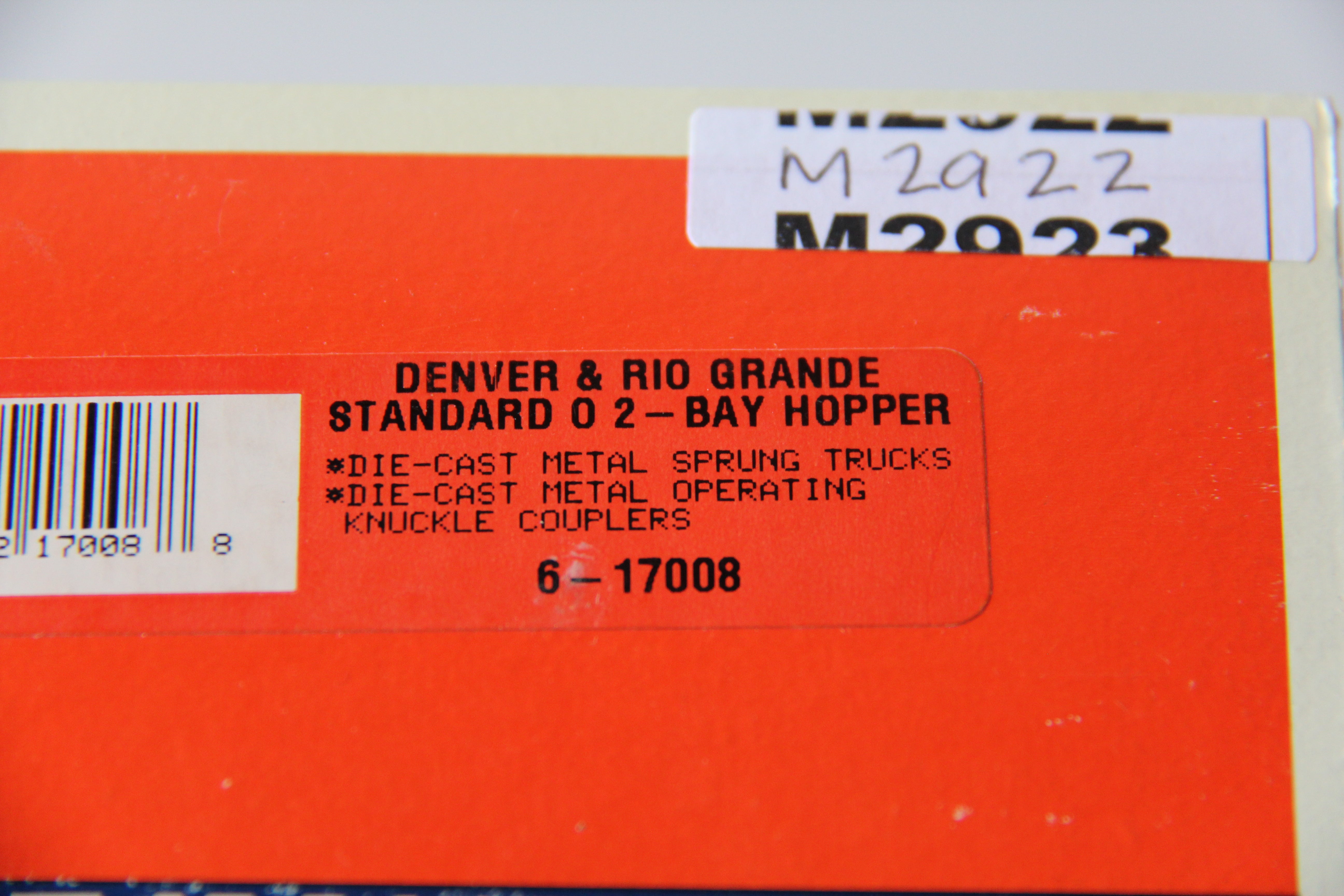 Lionel 6-17008 Denver & Rio Grande Standard O- 2 Bay Hopper-Second hand-M2922
