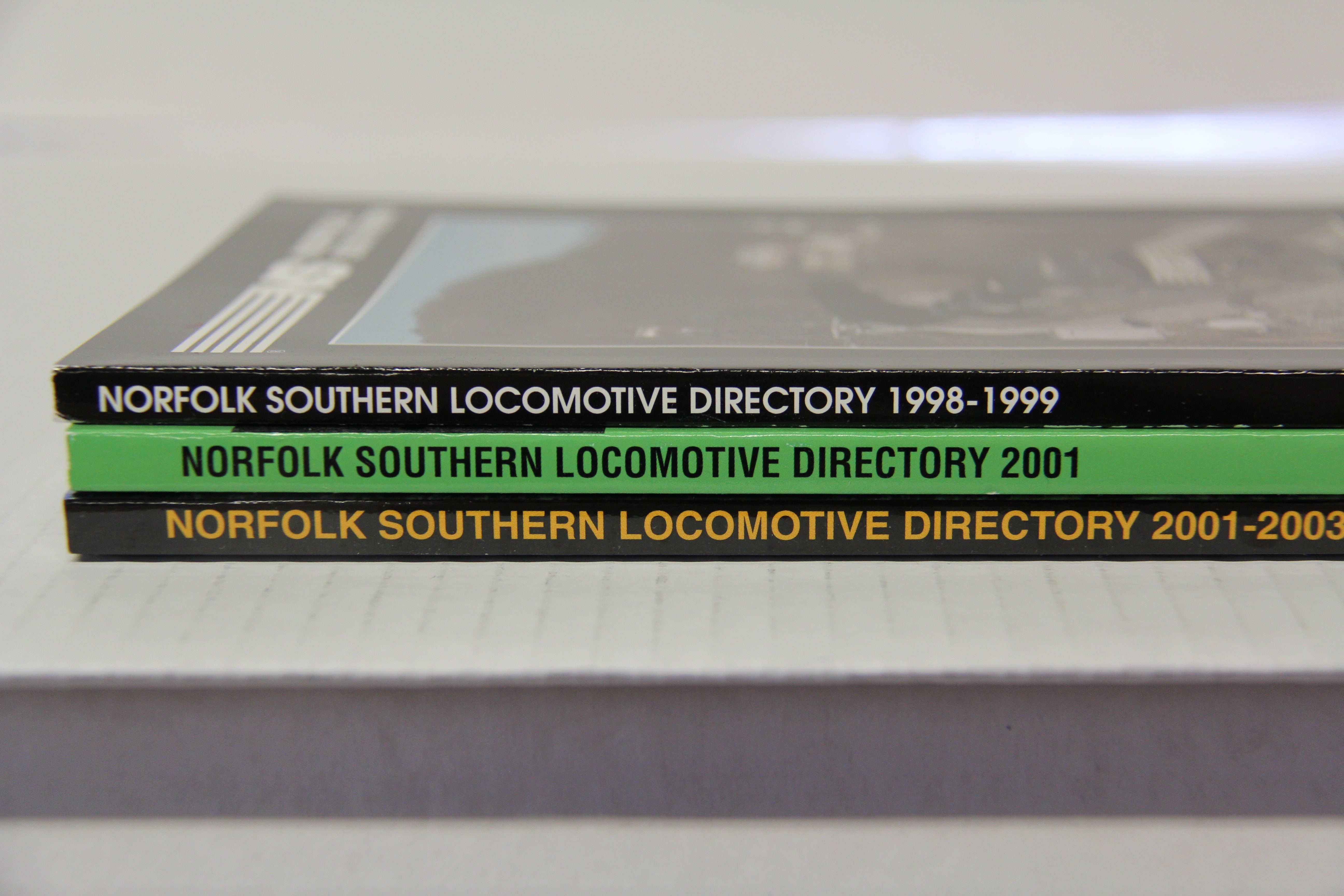 "Norfolk Southern Locomotive Directory" Various Years  Paperback Books-3 Vol Set-Second hand-M5876