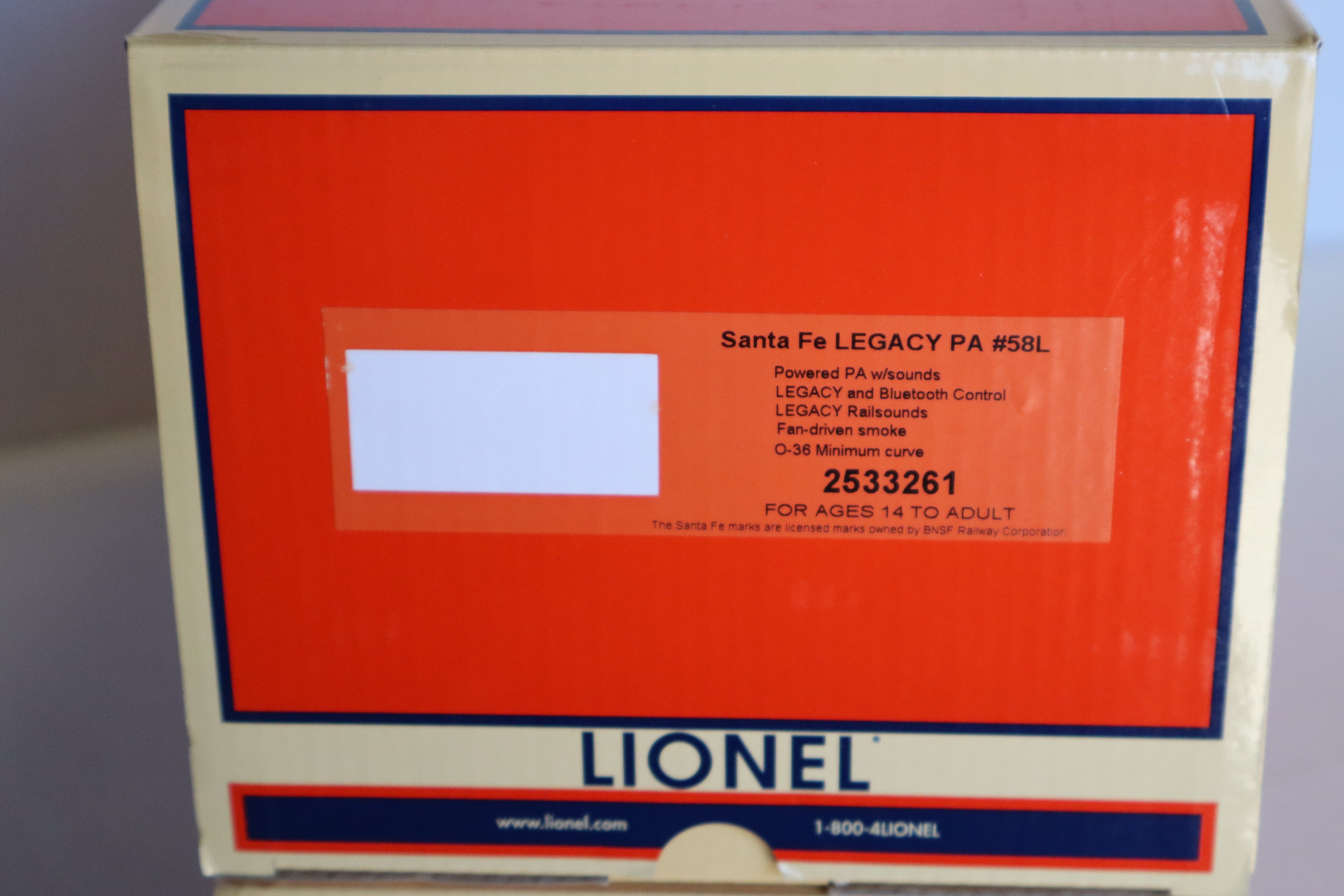 Lionel 2533260 & 2533269 Santa Fe LEGACY PA ABA Set-Second hand-M8168