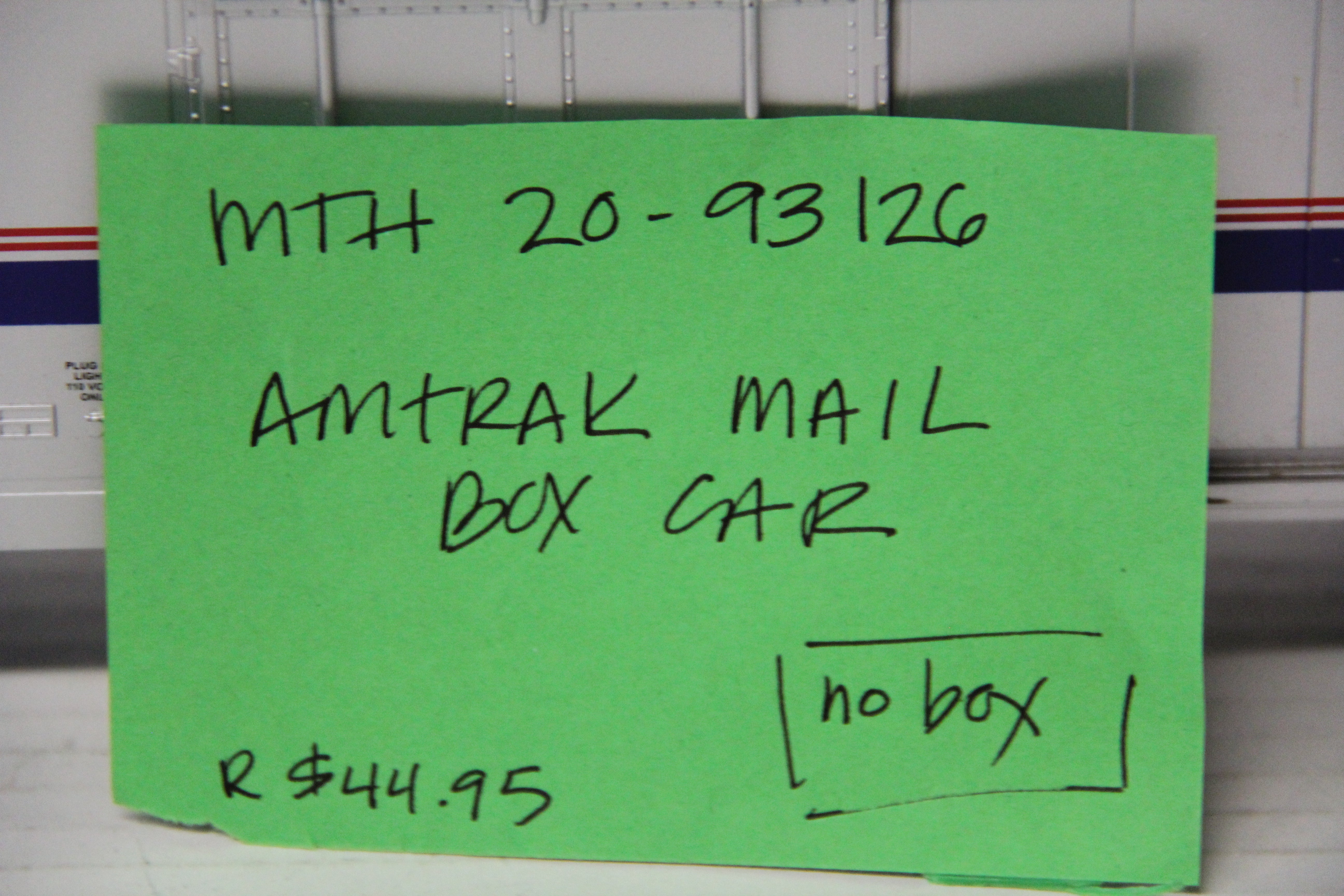MTH 20-93126 Amtrak Mail Box Car-Second hand-M7160