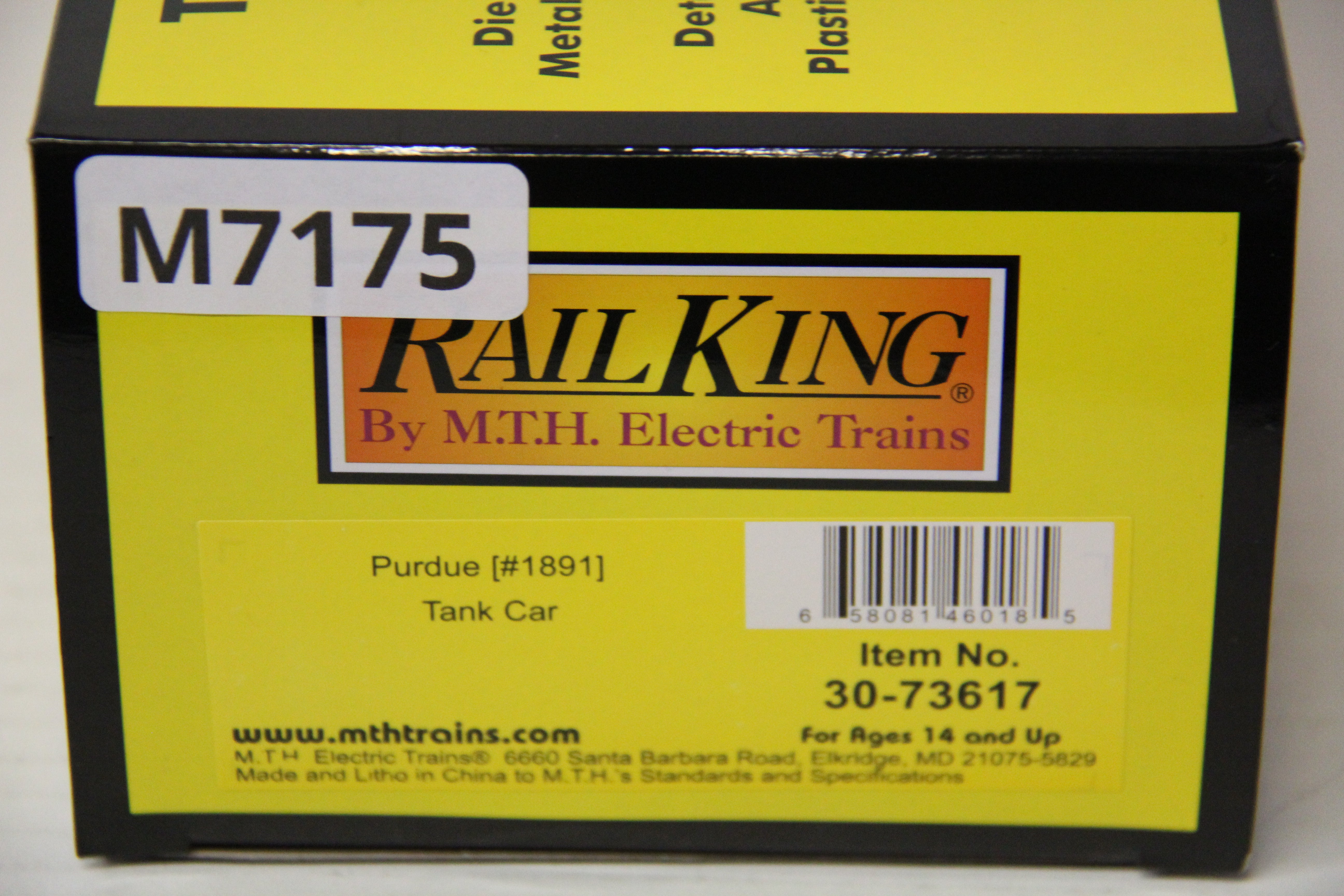 Rail King 30-73617 Purdue Tank Car #1891-Second hand-M7175