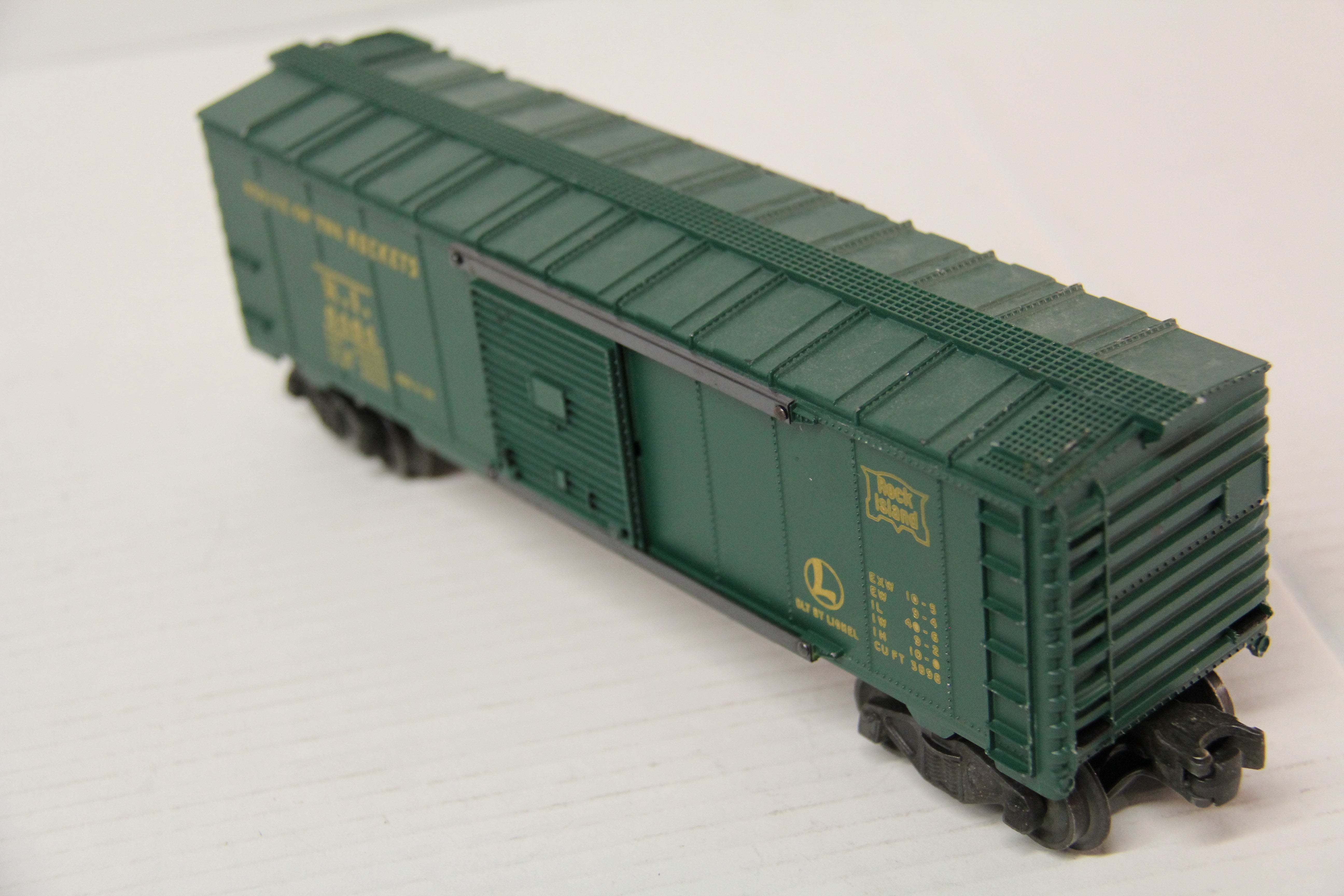 Lionel 6-19258 Rock Island "Route Of The Rockets" Boxcar #6464 (Green)-Second hand-M7194