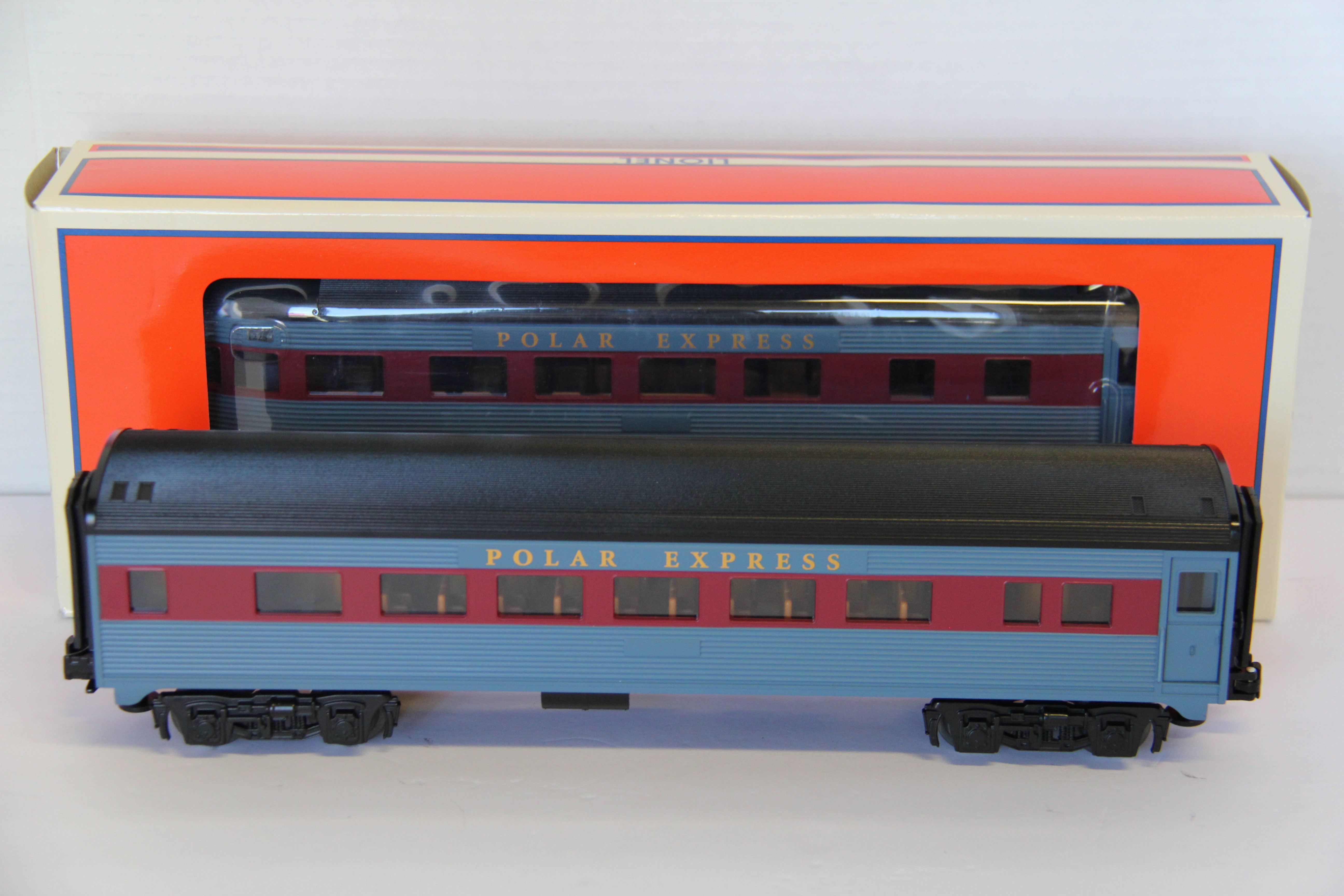 Lionel 6-35279 The Polar Express Coach Car & Lionel 6-35280 The Polar Express Observation Car-2 Set-Second hand-M7569