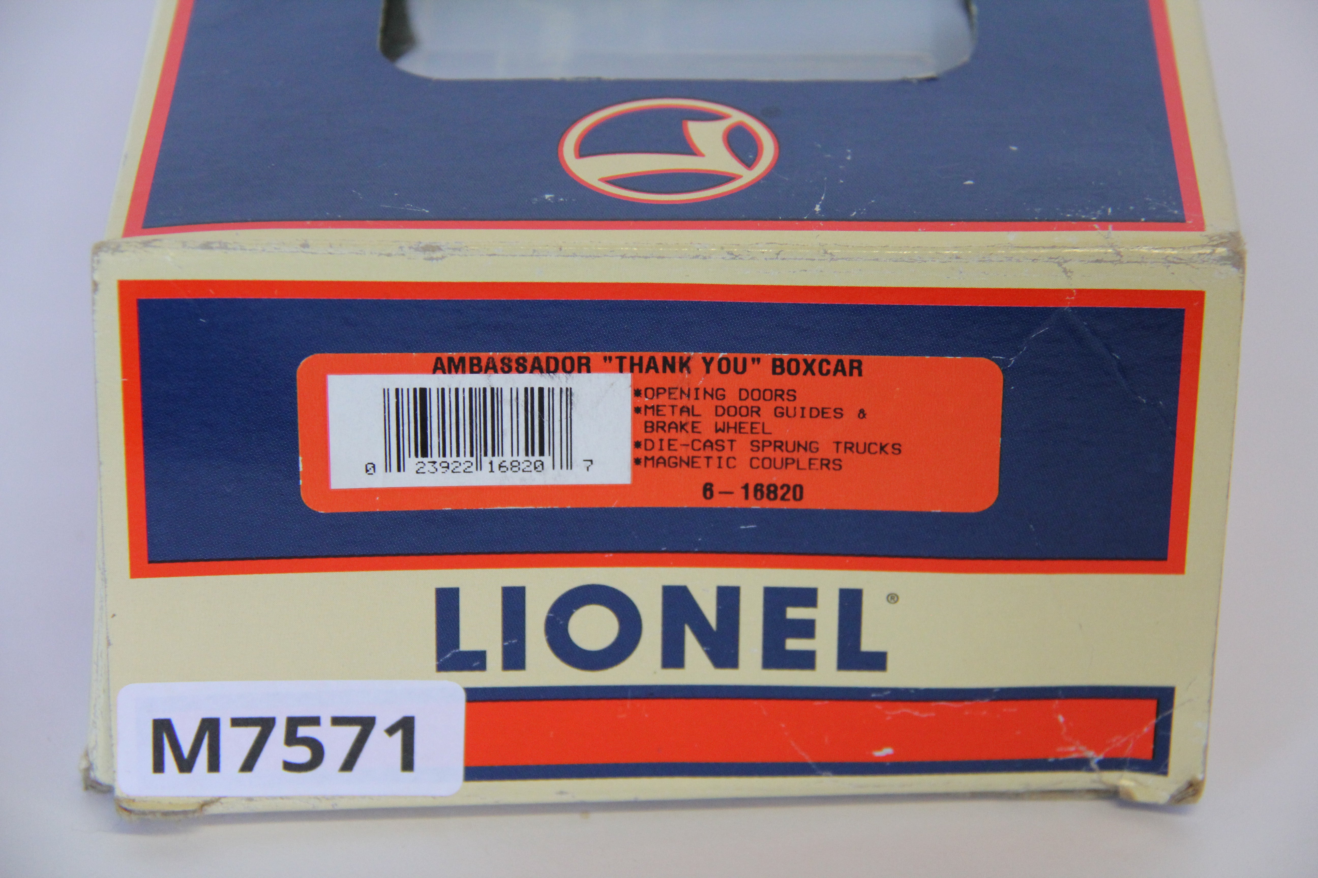 1997 Lionel 6-16820 Ambassador "Thank You" Boxcar-Second hand-M7571