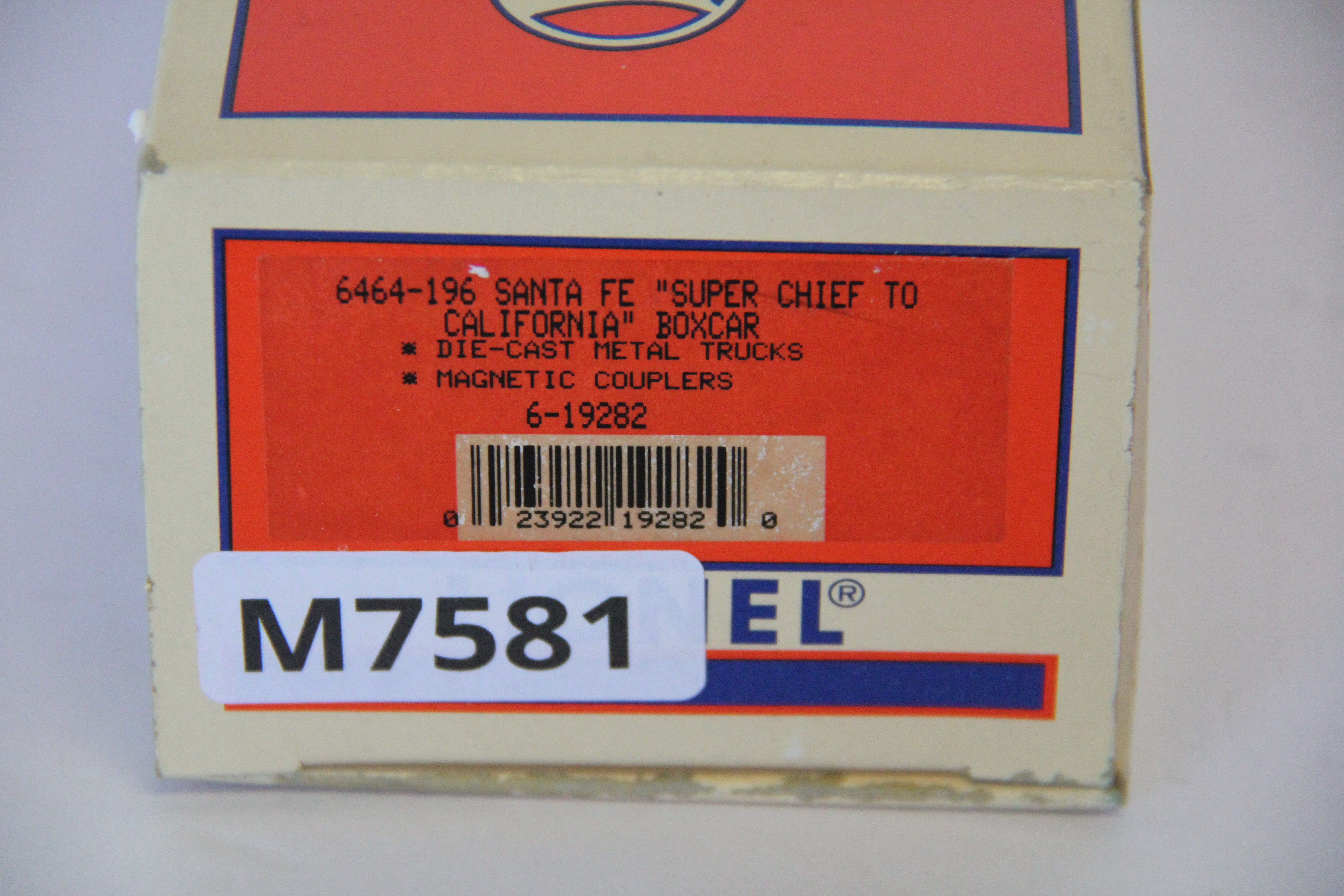 Lionel 6-19282 #646-196 Santa Fe "Super Chief to California" Boxcar-Second hand-M7581
