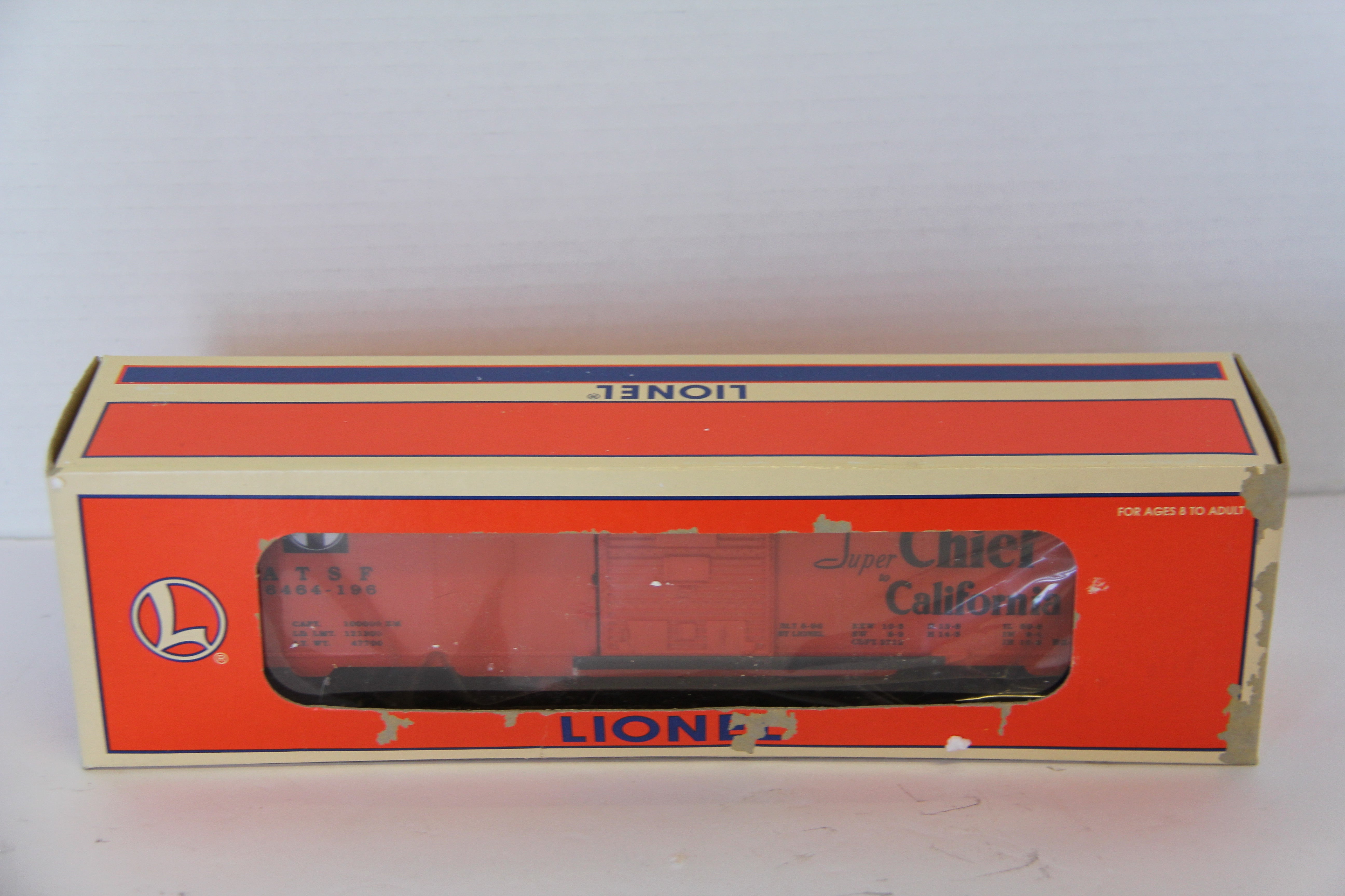 Lionel 6-19282 #646-196 Santa Fe "Super Chief to California" Boxcar-Second hand-M7581