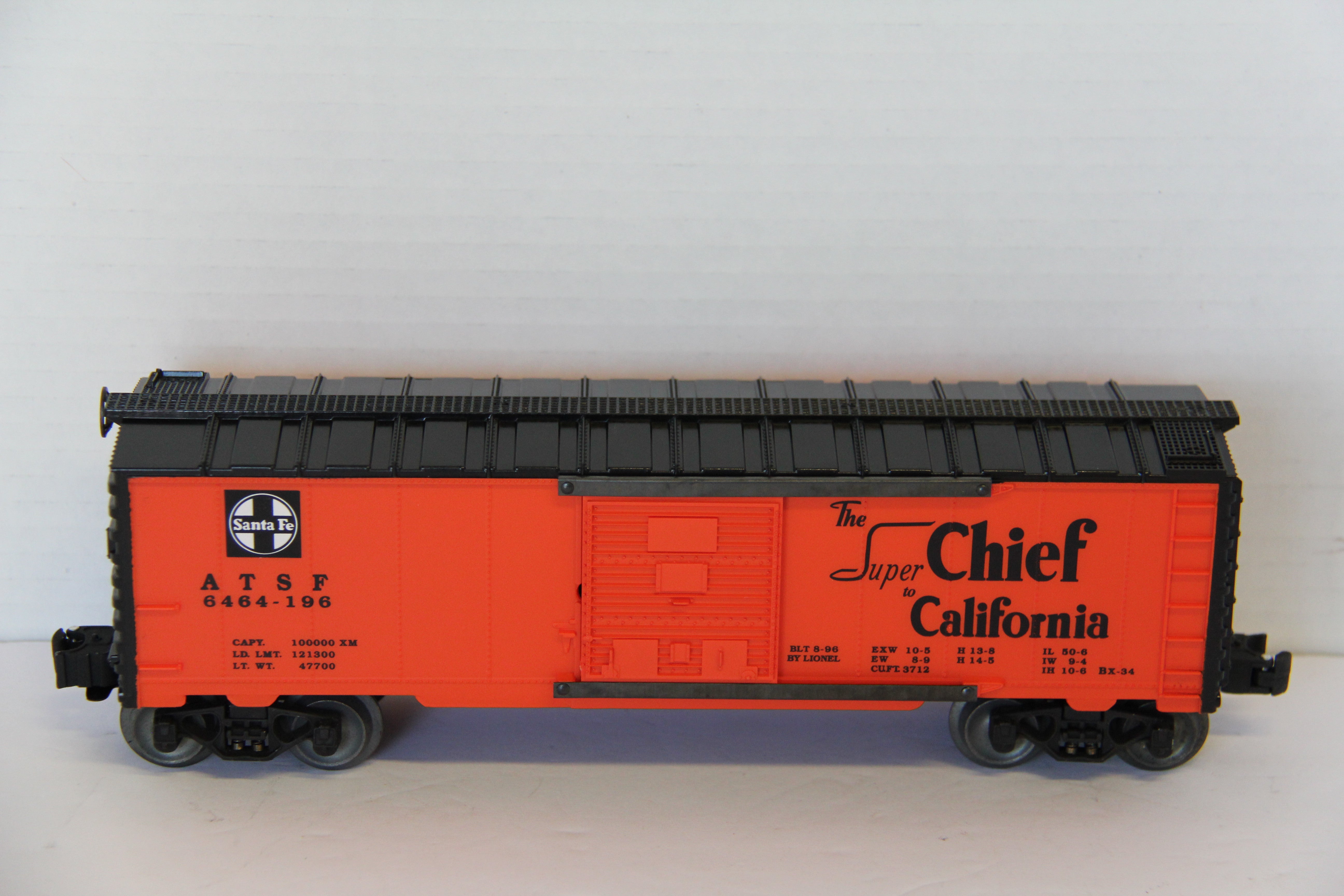 Lionel 6-19282 #646-196 Santa Fe "Super Chief to California" Boxcar-Second hand-M7581