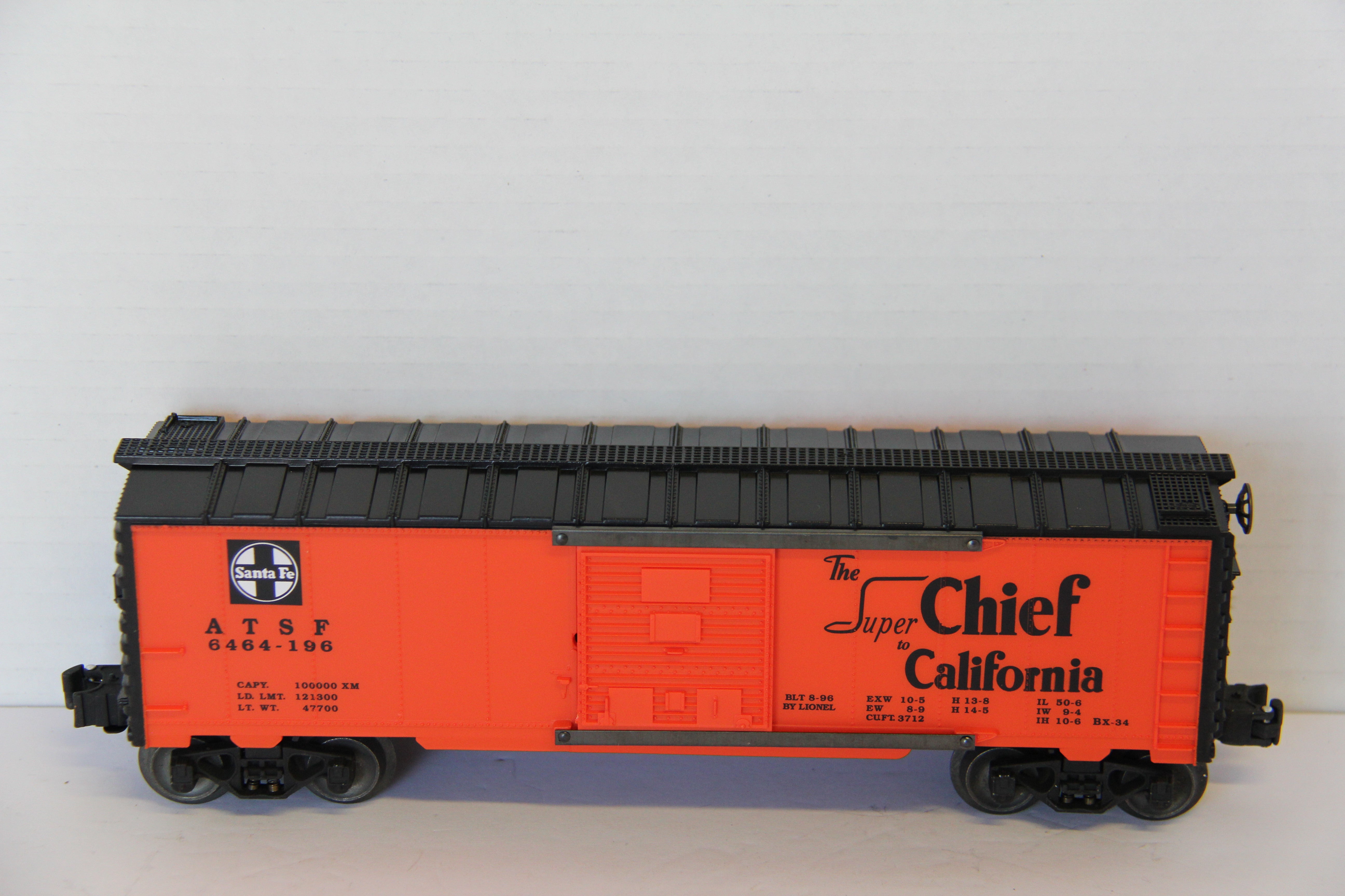 Lionel 6-19282 #646-196 Santa Fe "Super Chief to California" Boxcar-Second hand-M7582