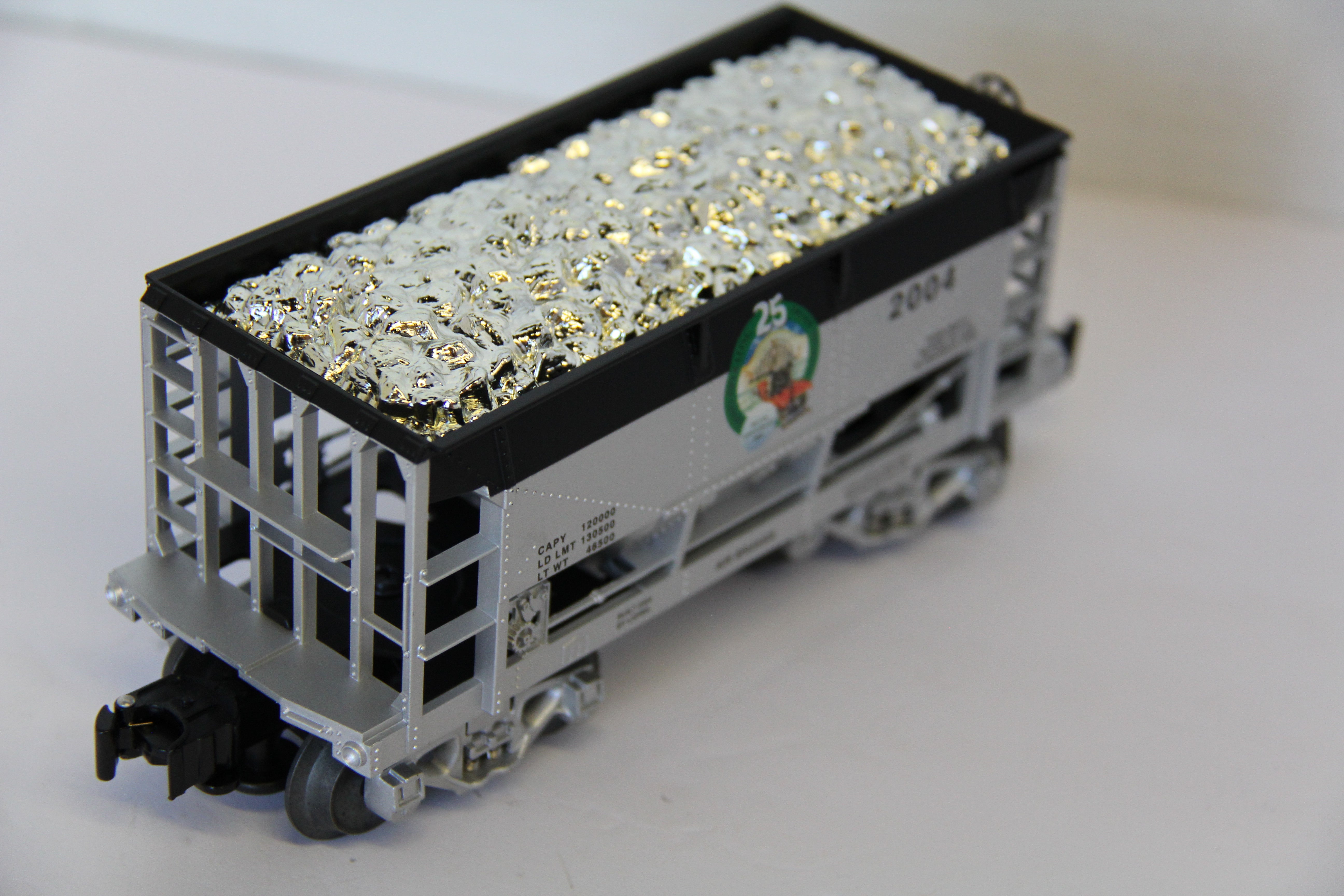 Lionel 6-52359 & Lionel 6-52360 LOTS 25th Anniversary Ore Car w/ Silver Load 2 Set-Second hand-M7583