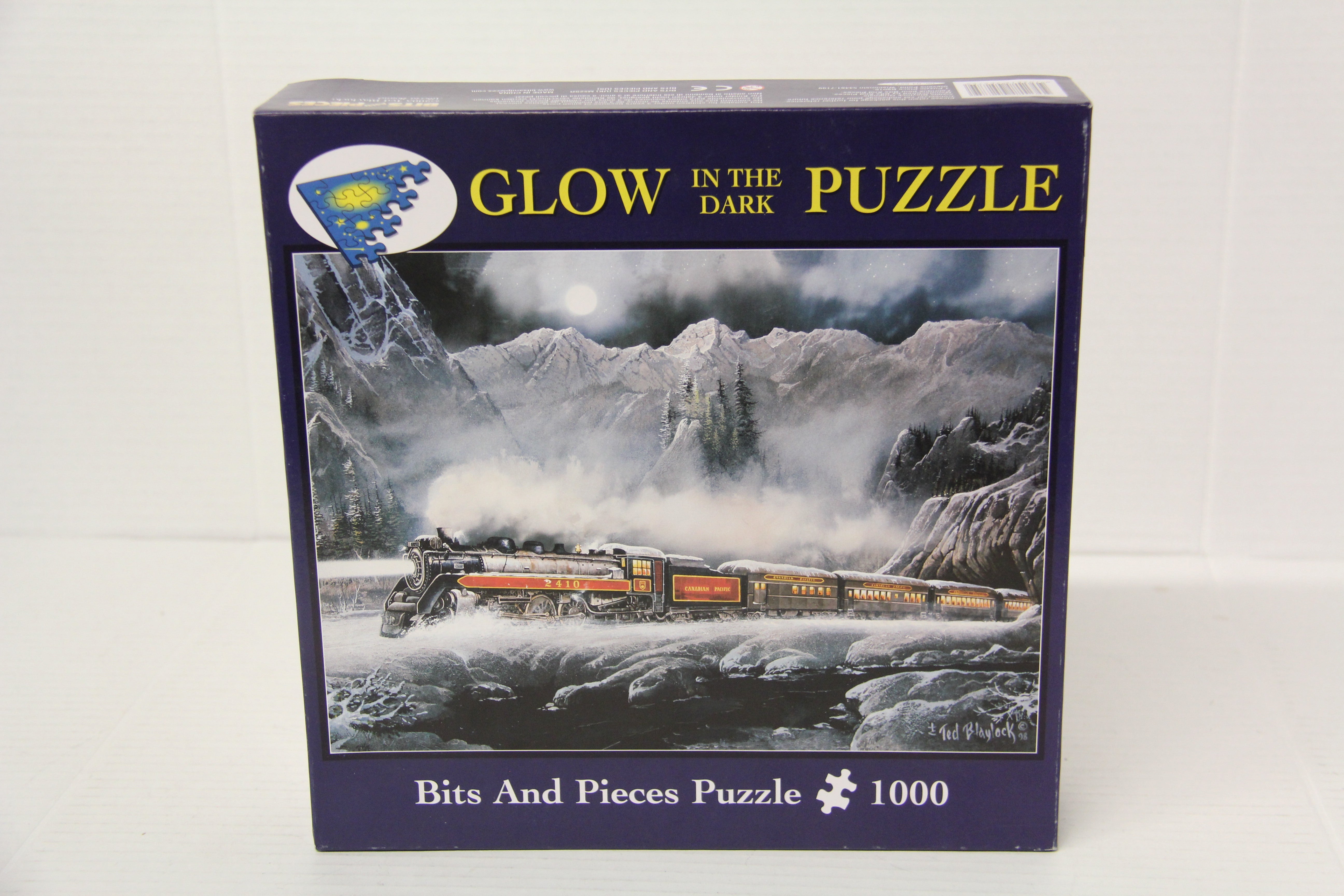 2005 Bits And Pieces 20"x27" Canadian Pacific #2410- 1000 Piece Glow In The Dark Puzzle-Second hand-M7213