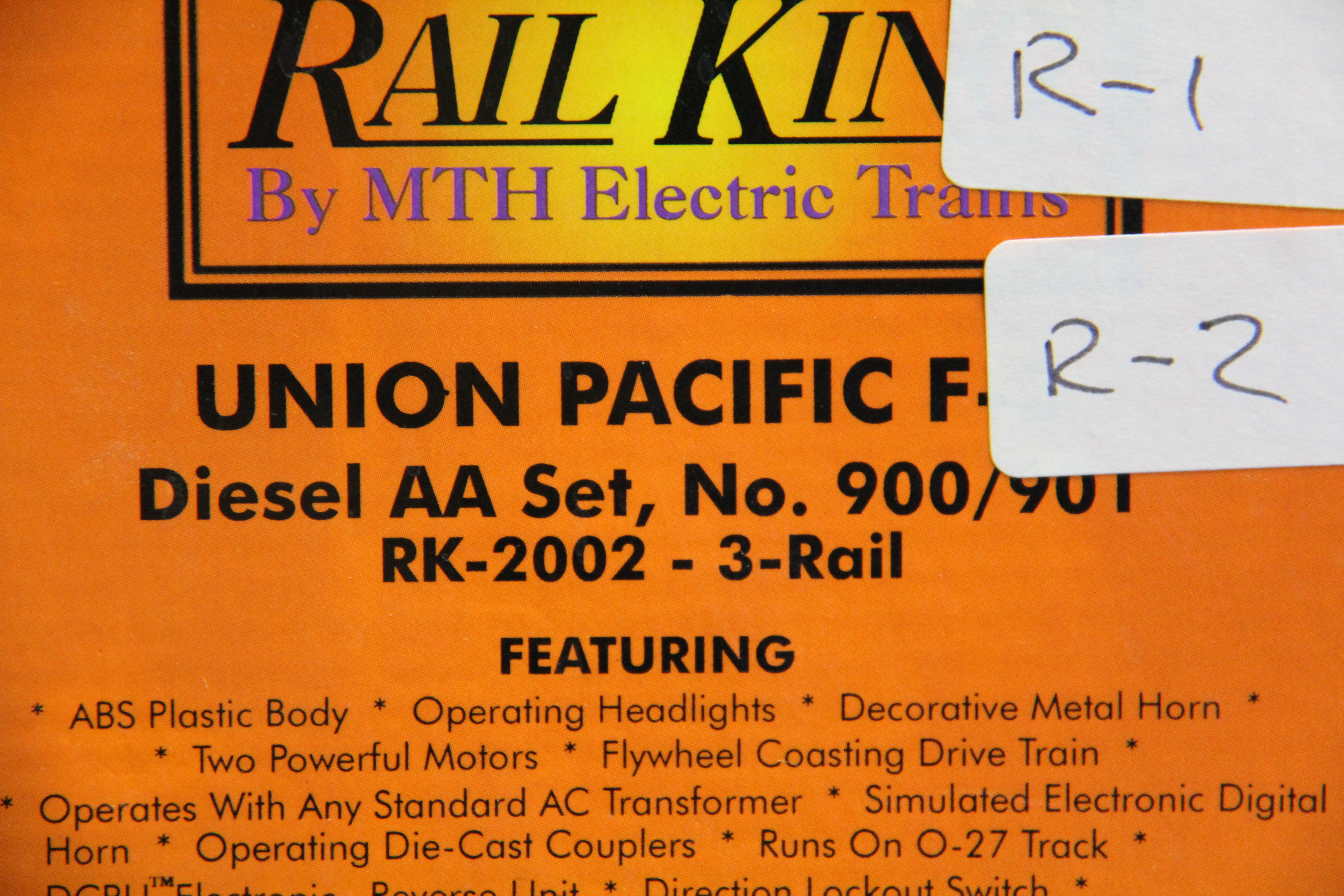Rail King RK-2002 Union Pacific F-3 Diesel AA Set No#900 & #901-3 Rail-Second hand-M5955