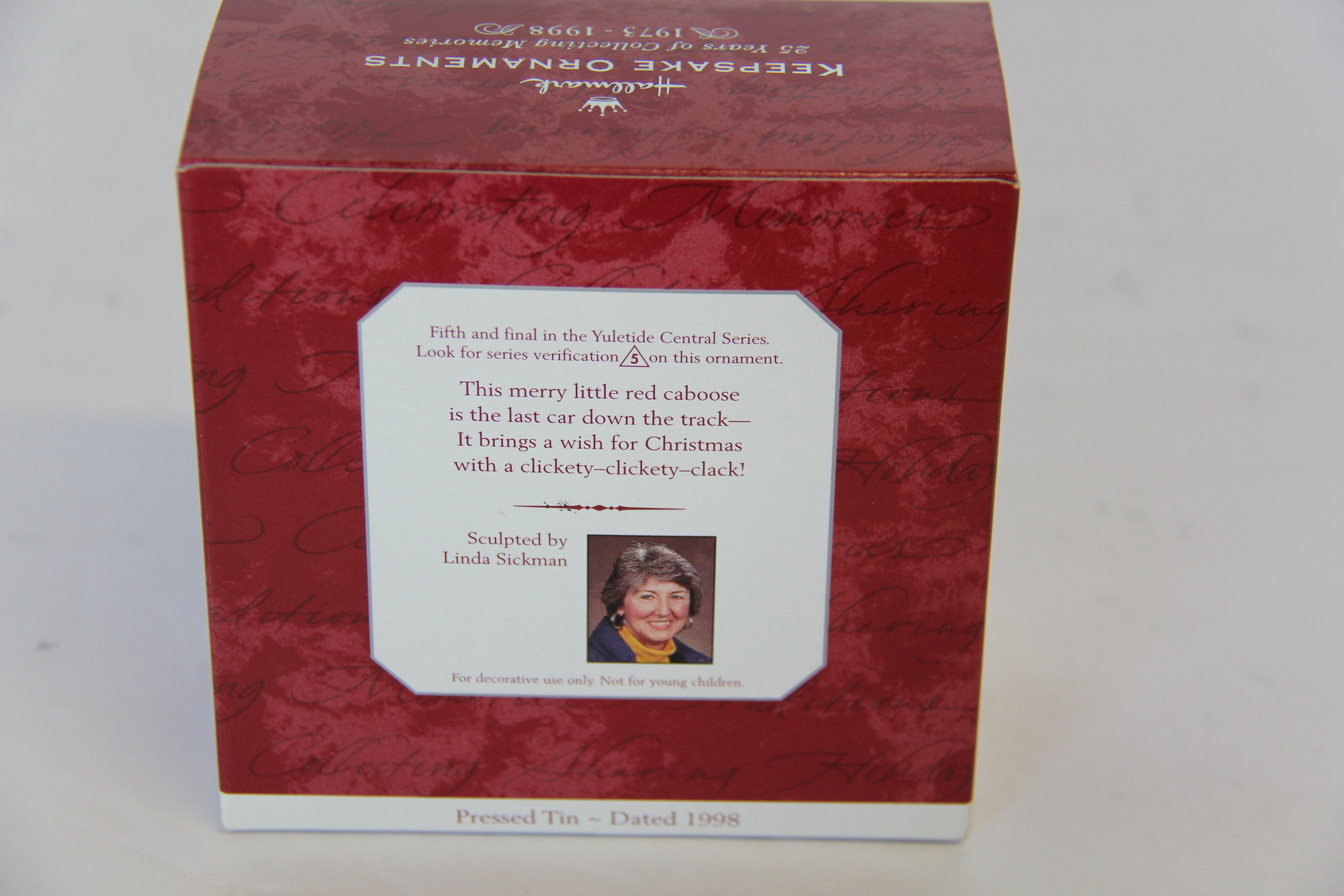 Hallmark Keepsake Ornament Yuletide Central Caboose #1998   *1973-1998 Collection-Second hand-M7612