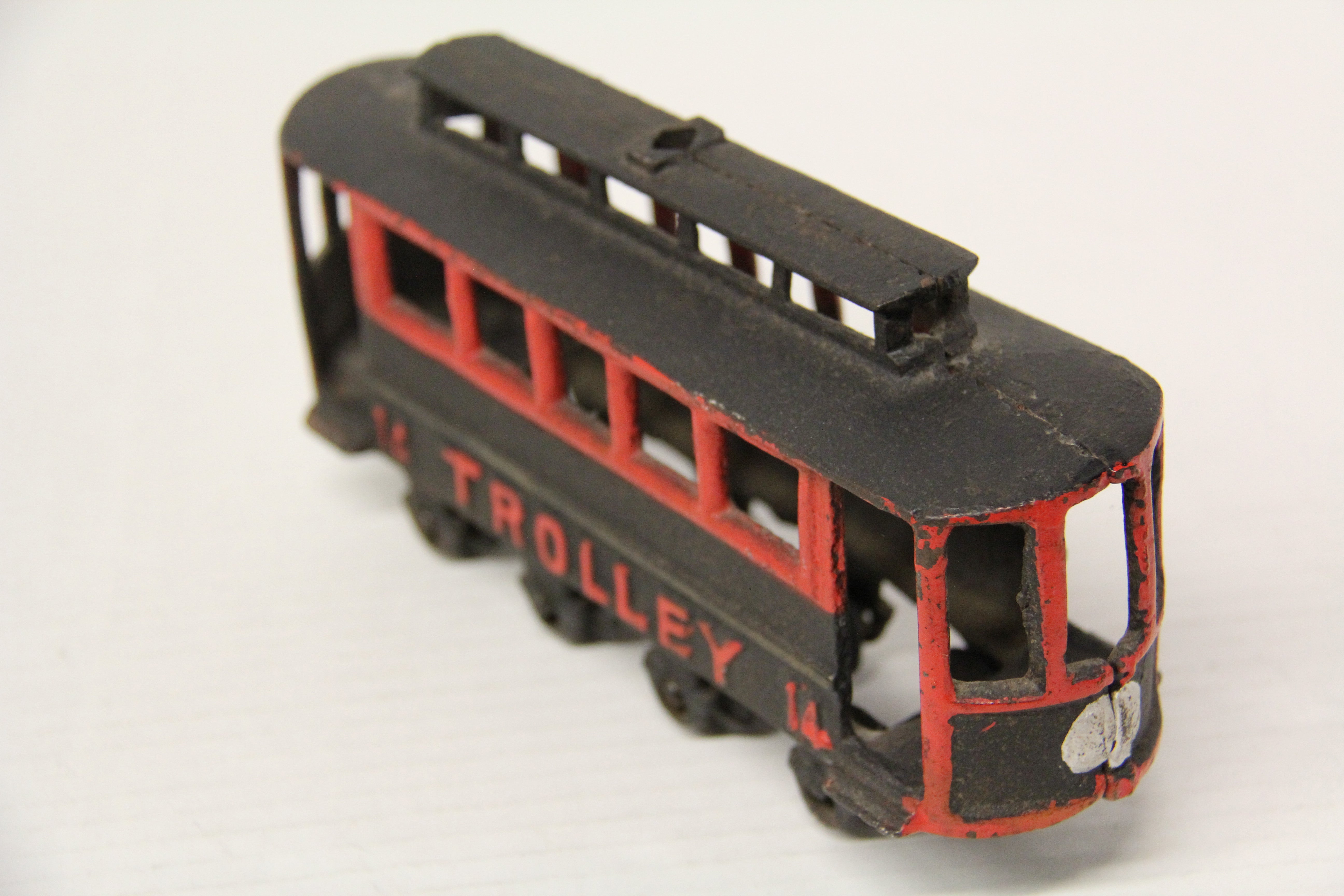 Antique Cast Iron Trolley #14 (Unmarked)-Second hand-M7216 - MrMuffin'sTrains
