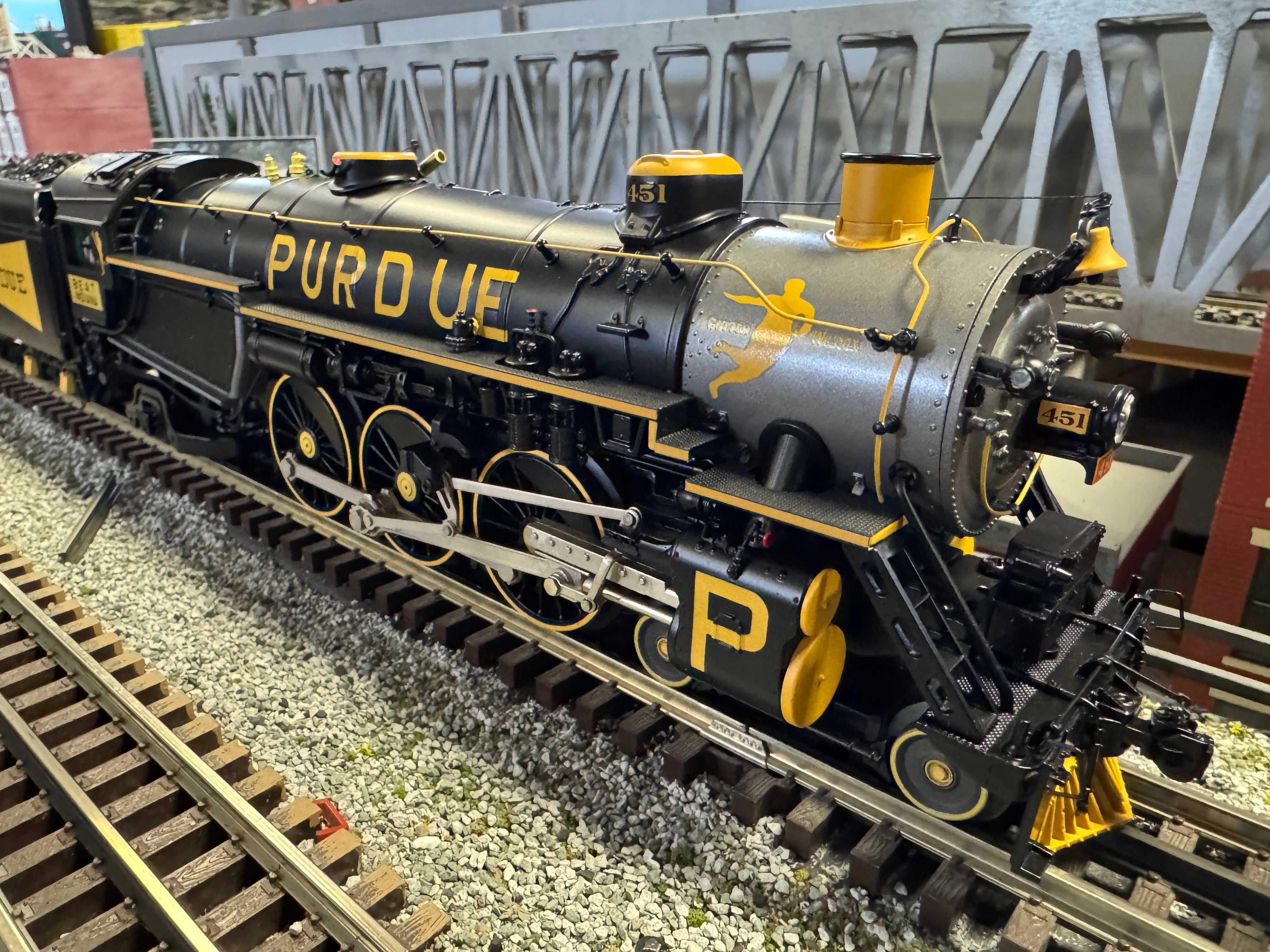 MTH 20-3931-1 - 4-6-2 P47 Baldwin Pacific Steam Engine "Monon" #451 w/ PS3 (Purdue University) - Custom Run for MrMuffin'sTrains