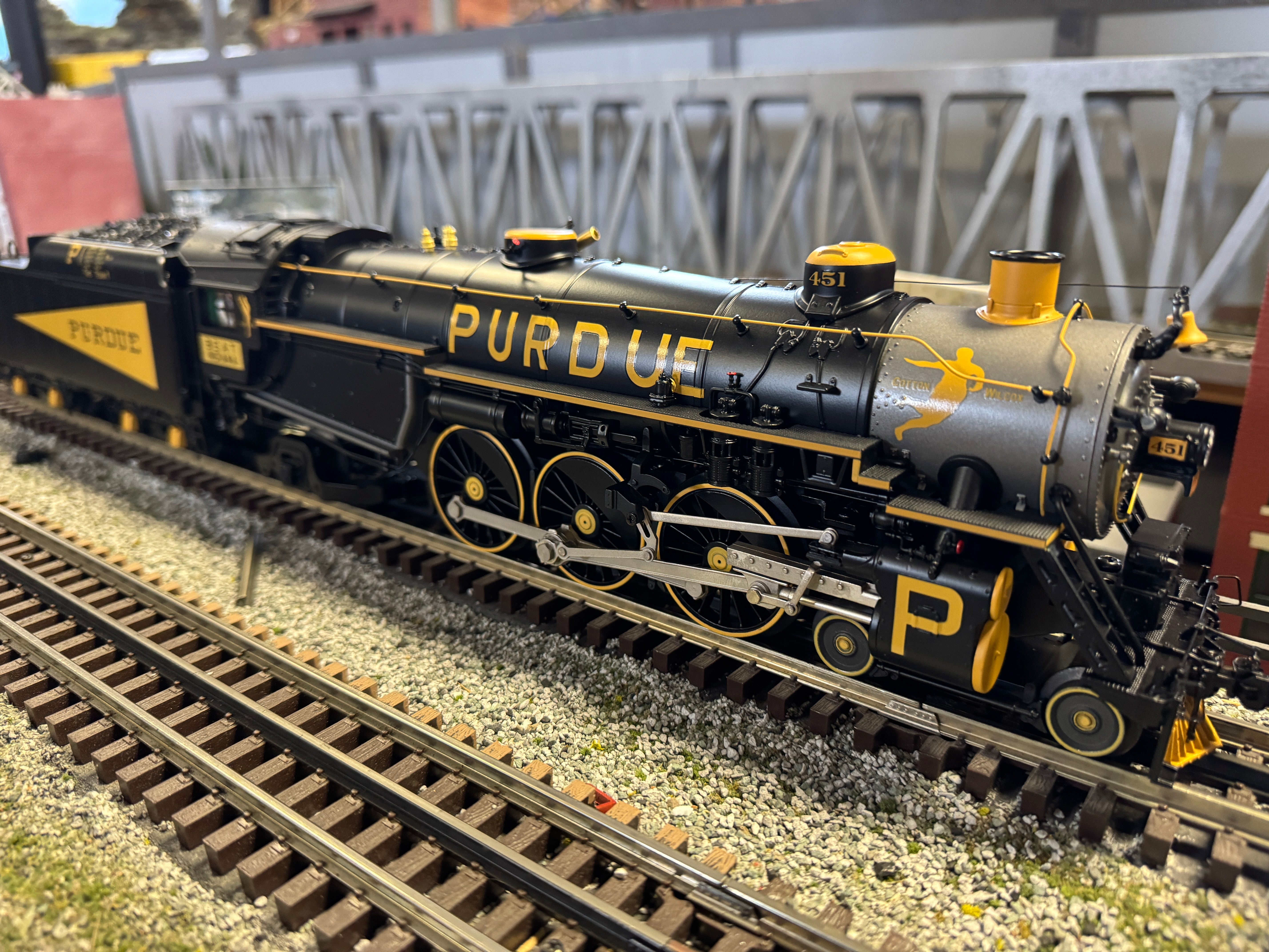 MTH 20-3931-1 - 4-6-2 P47 Baldwin Pacific Steam Engine "Monon" #451 w/ PS3 (Purdue University) - Custom Run for MrMuffin'sTrains