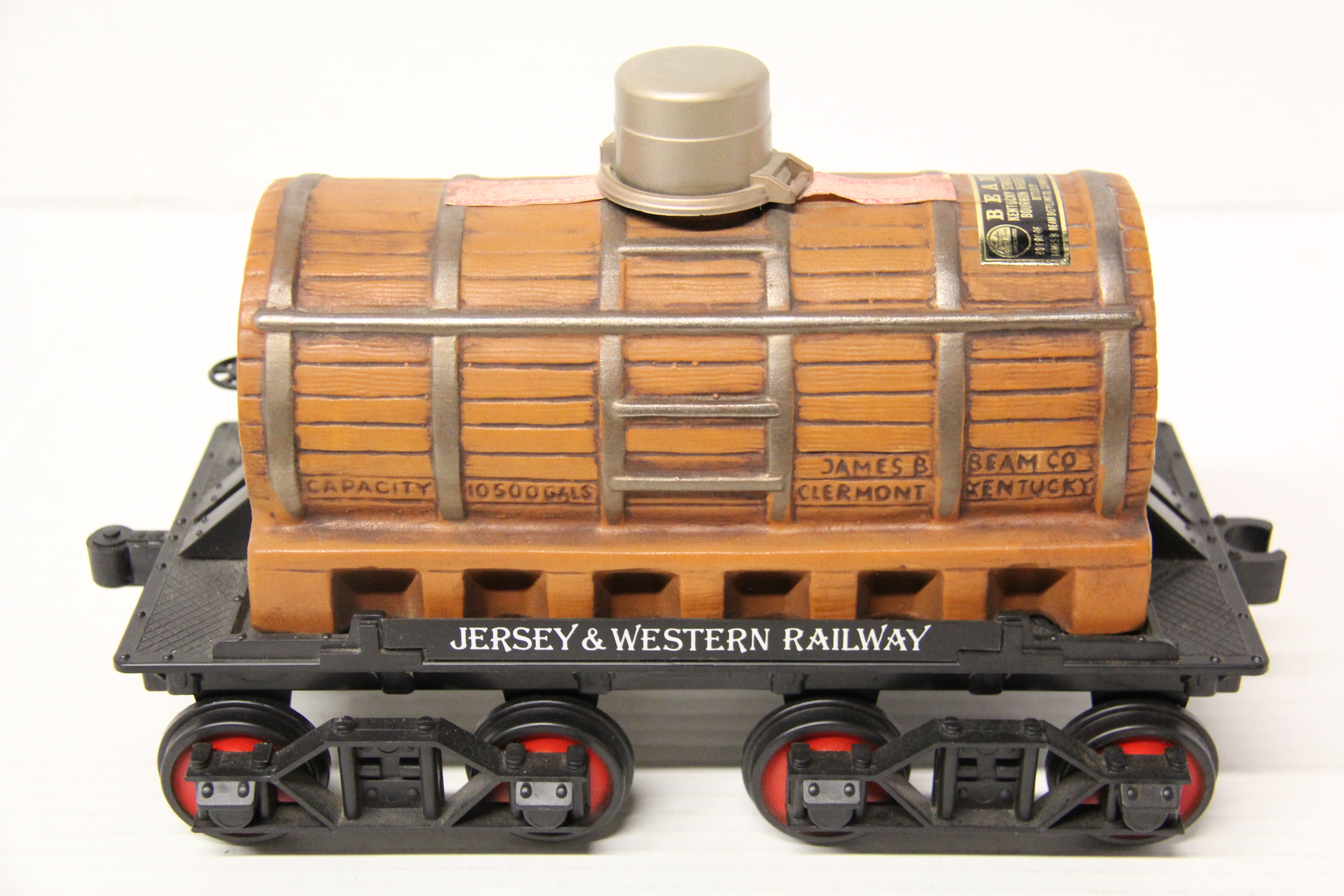 1983 Jim Beam Jersey & Western Railway Whiskey Barrel Decanter-Second hand-M7218