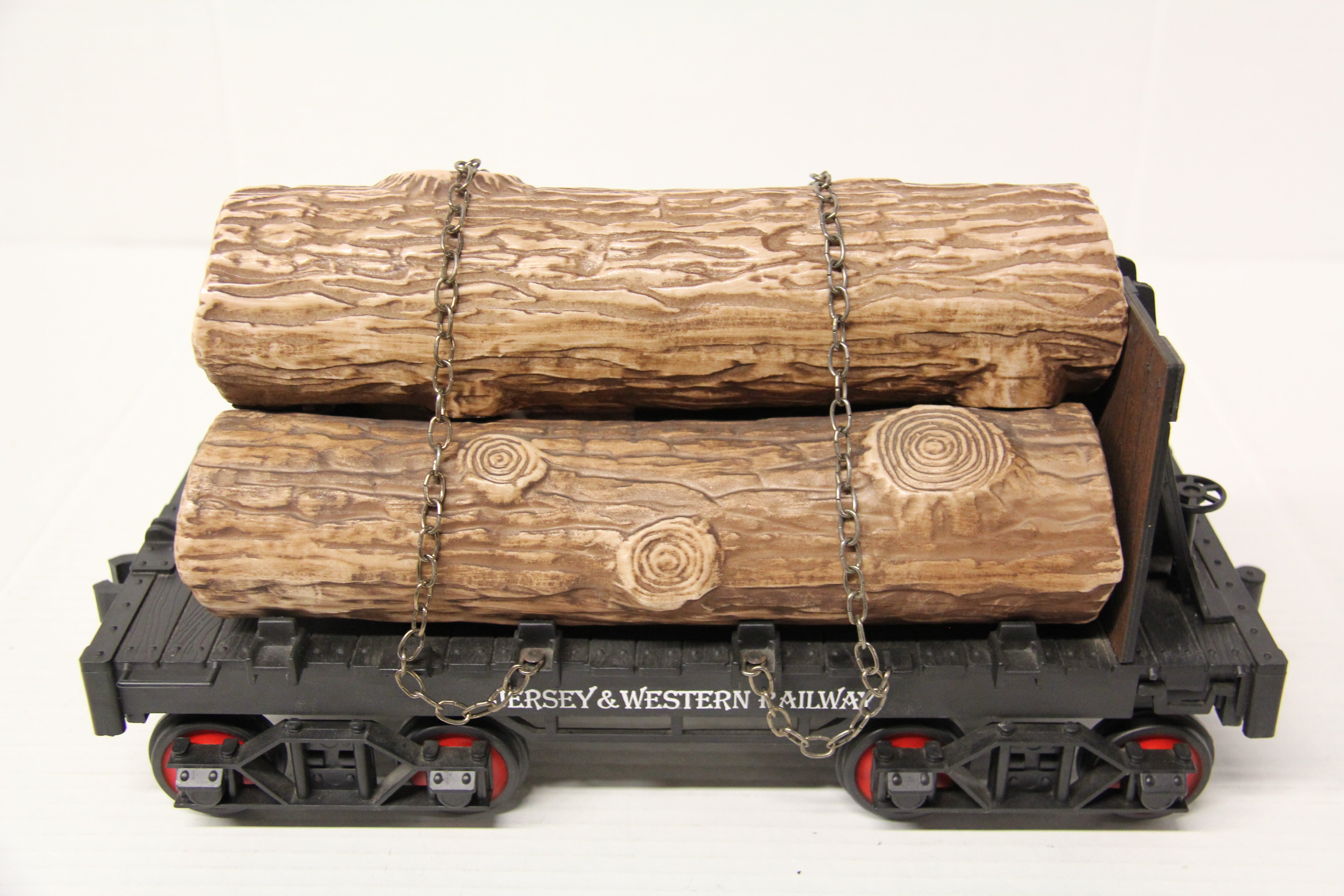 1984 Jim Beam Jersey & Western Railway Flat Car w/ Log Load Decanter-Second hand-M7219