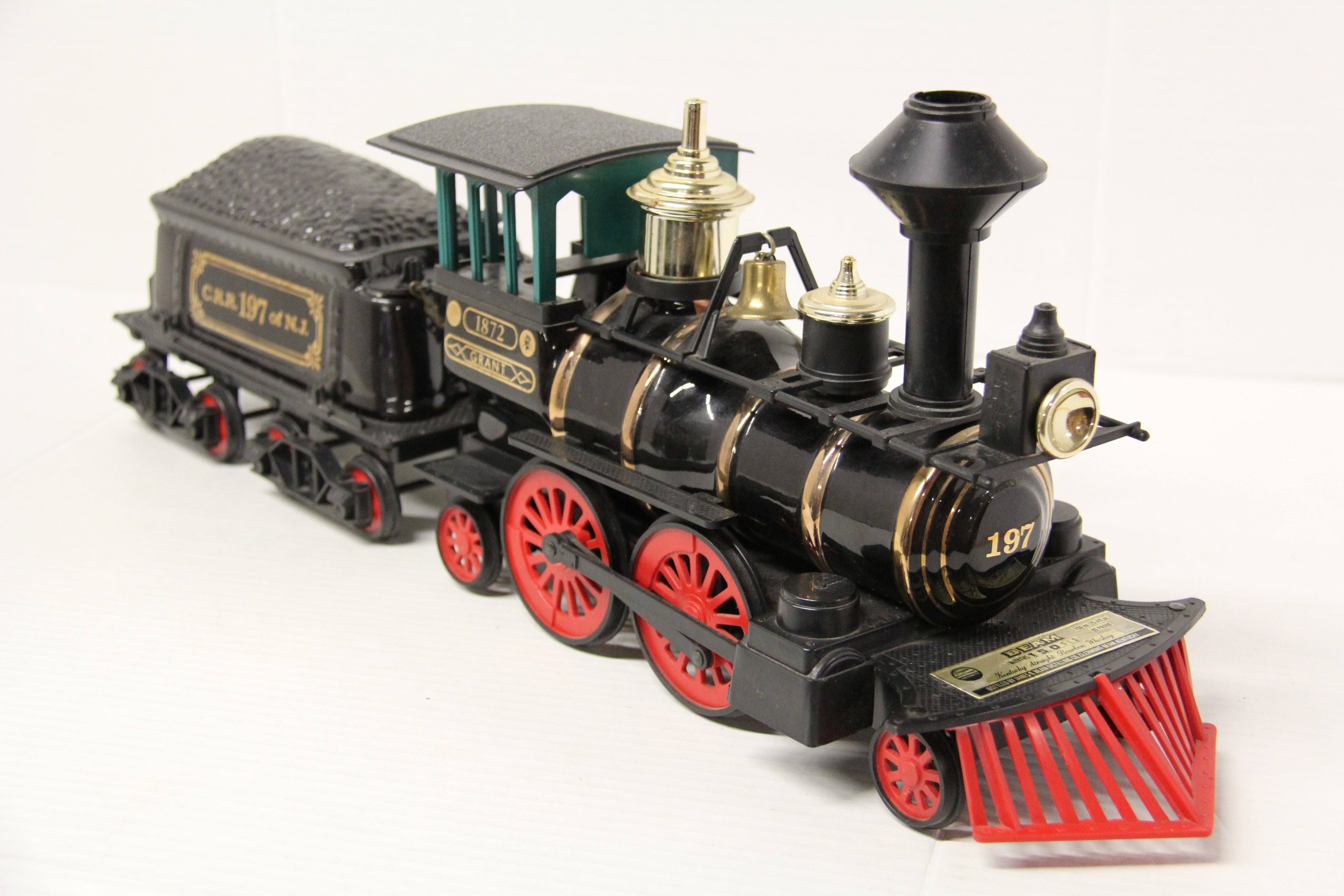 1979 Jim Beam CRR of NJ #1872 Grant Locomotive & #197 Tender Decanter-Second hand-M7220