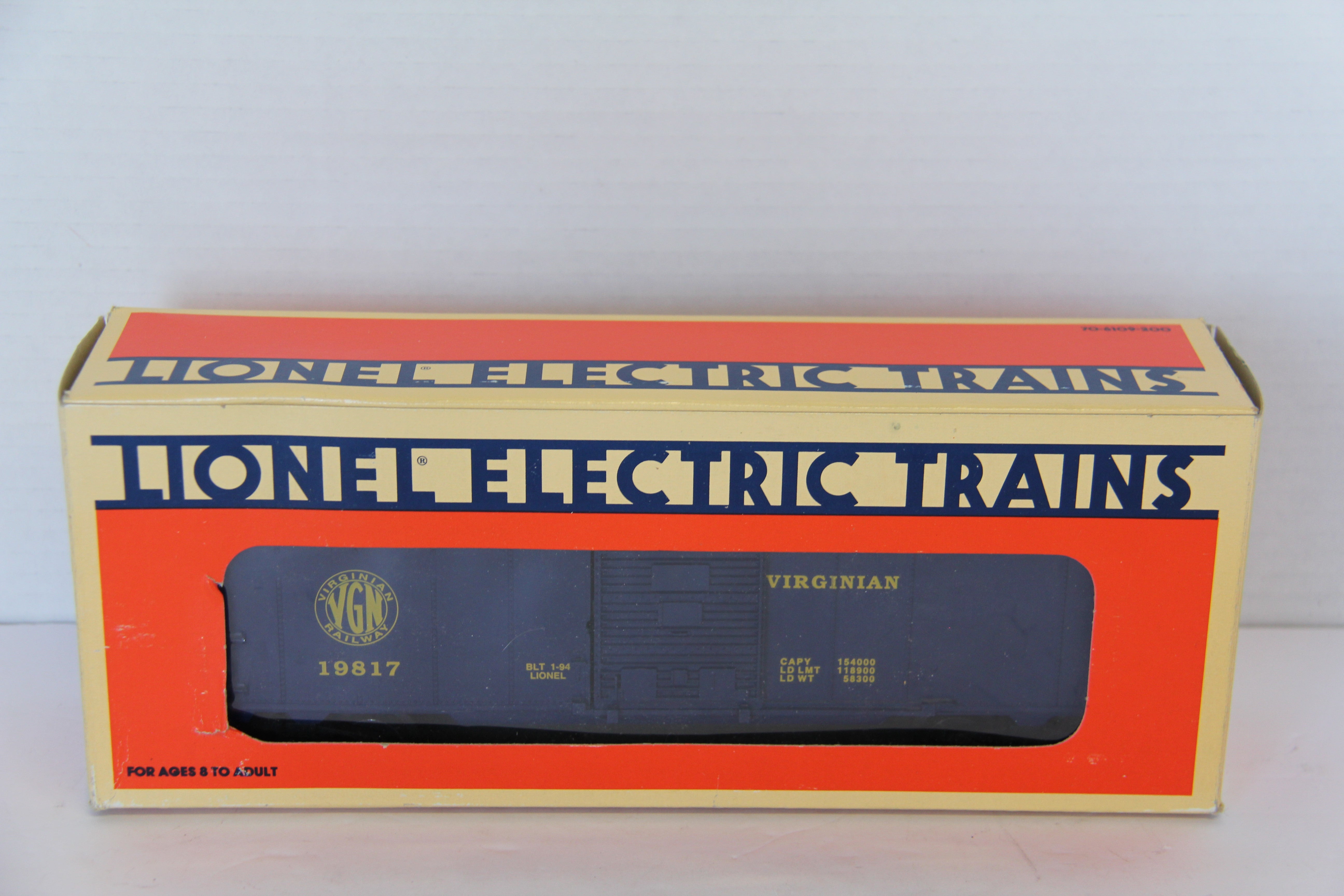 Lionel 6-19817 Virginian Ice Car-Second hand-M7618