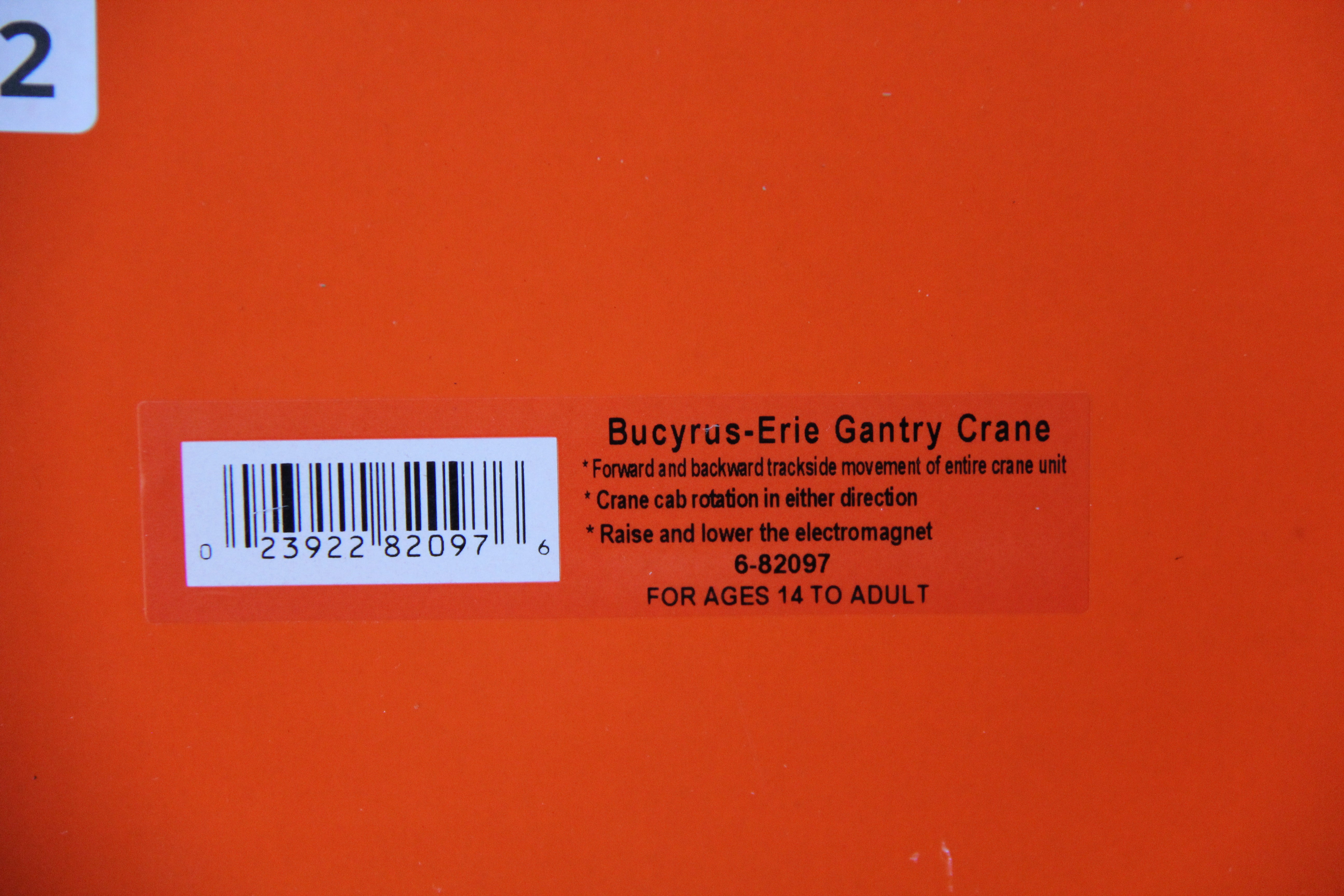 Lionel 6-82097 Bucyrus-Erie Gantry Crane-Second hand-M7622