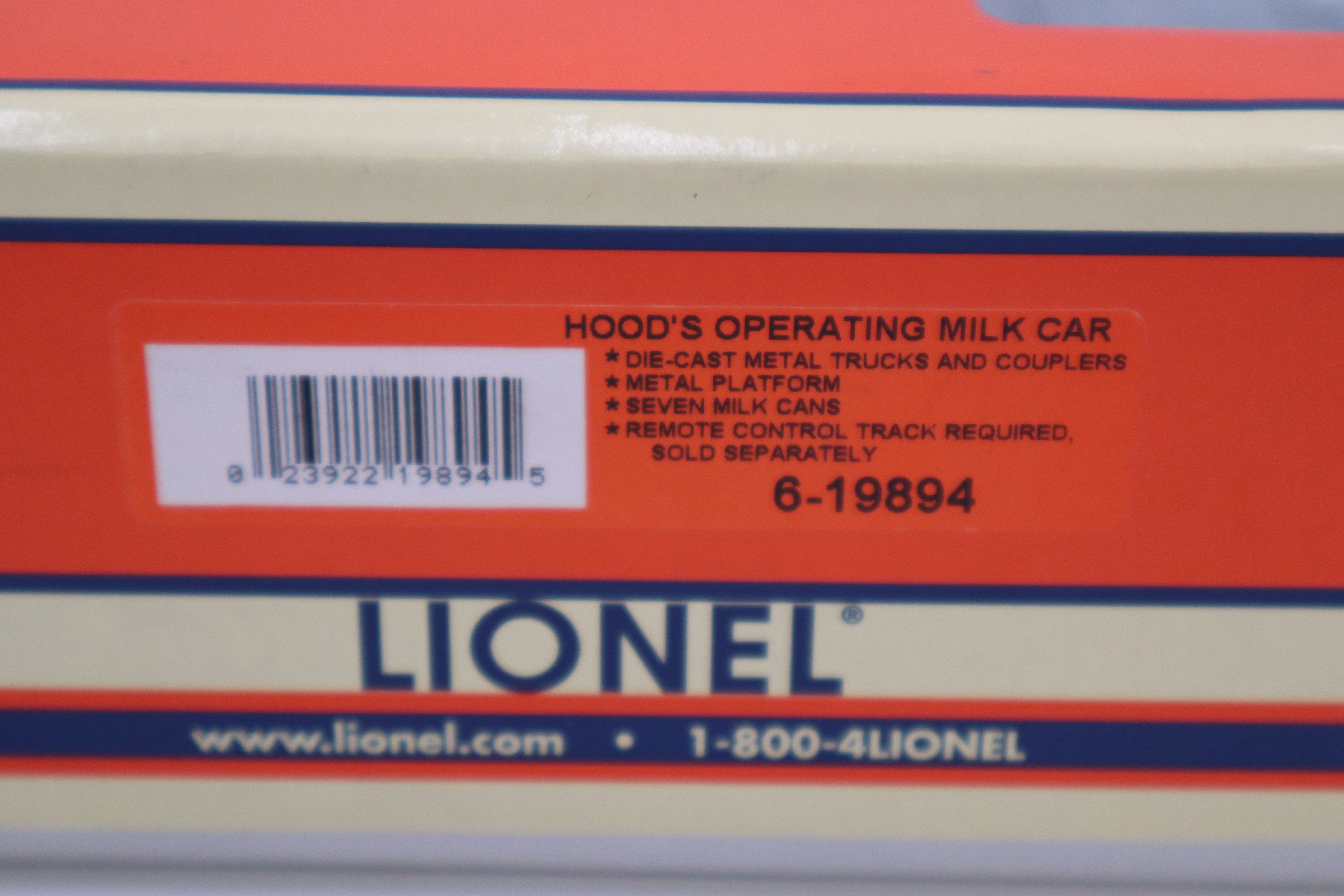Lionel 6-19894 Hood's Operating Milk Car-Second hand-M8323