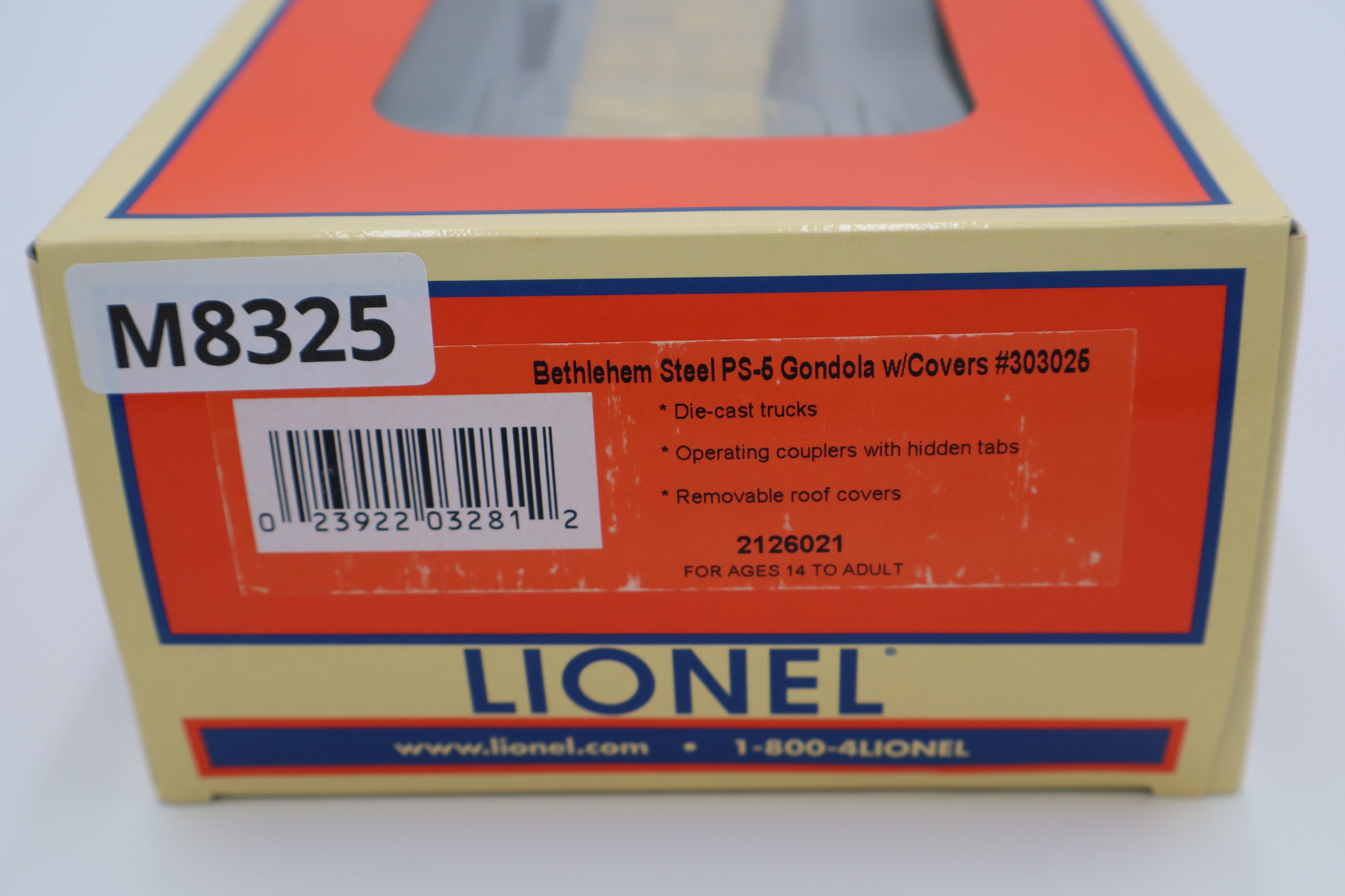 Lionel 2126021 Bethlehem Steel PS-5 Gondola w/ Covers-Second hand-M8325