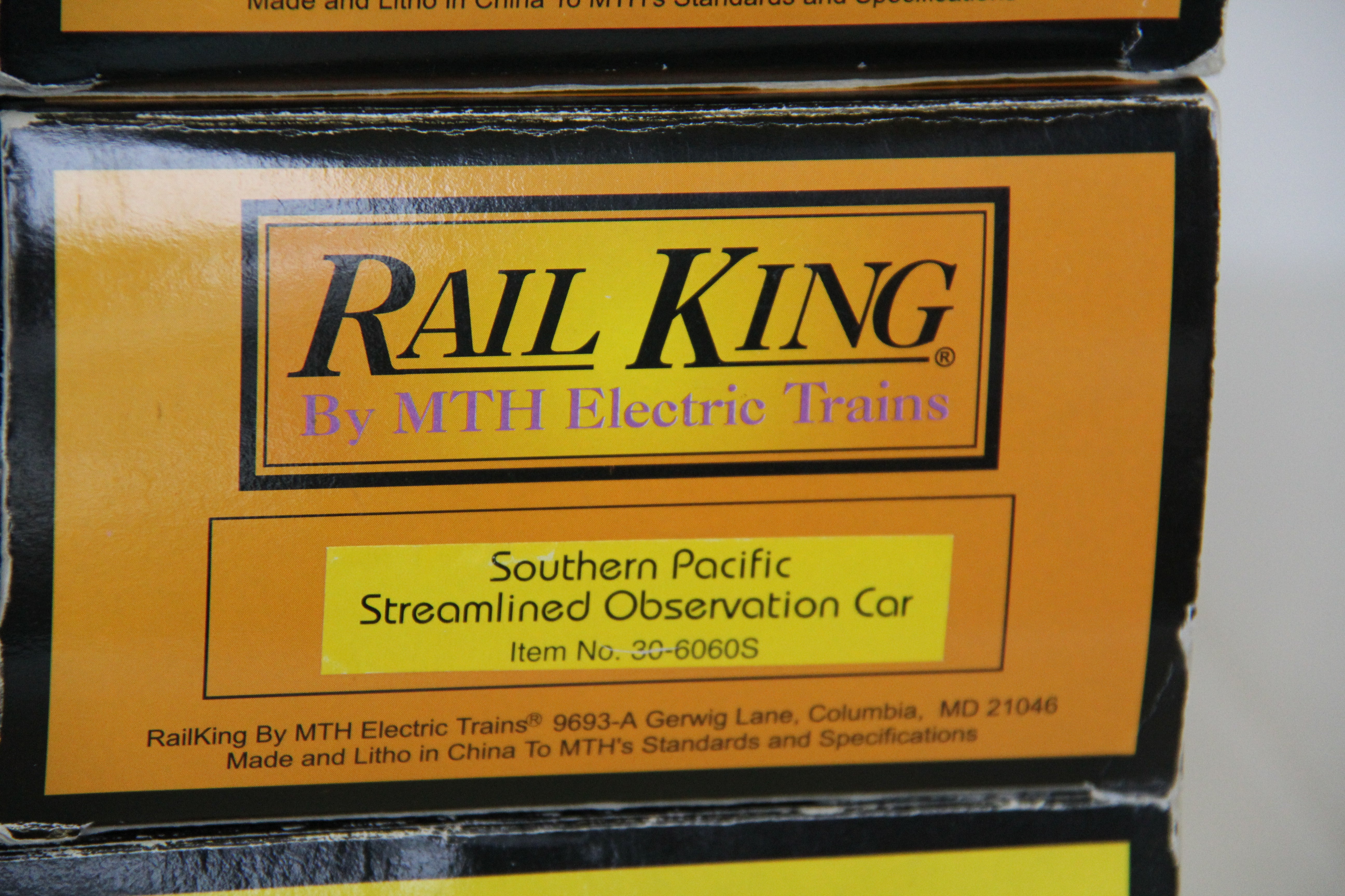 Rail King 30-6060S & 30-6063 Southern Pacific Combine/Diner 6 Car Passenger Set-Second hand-M7239