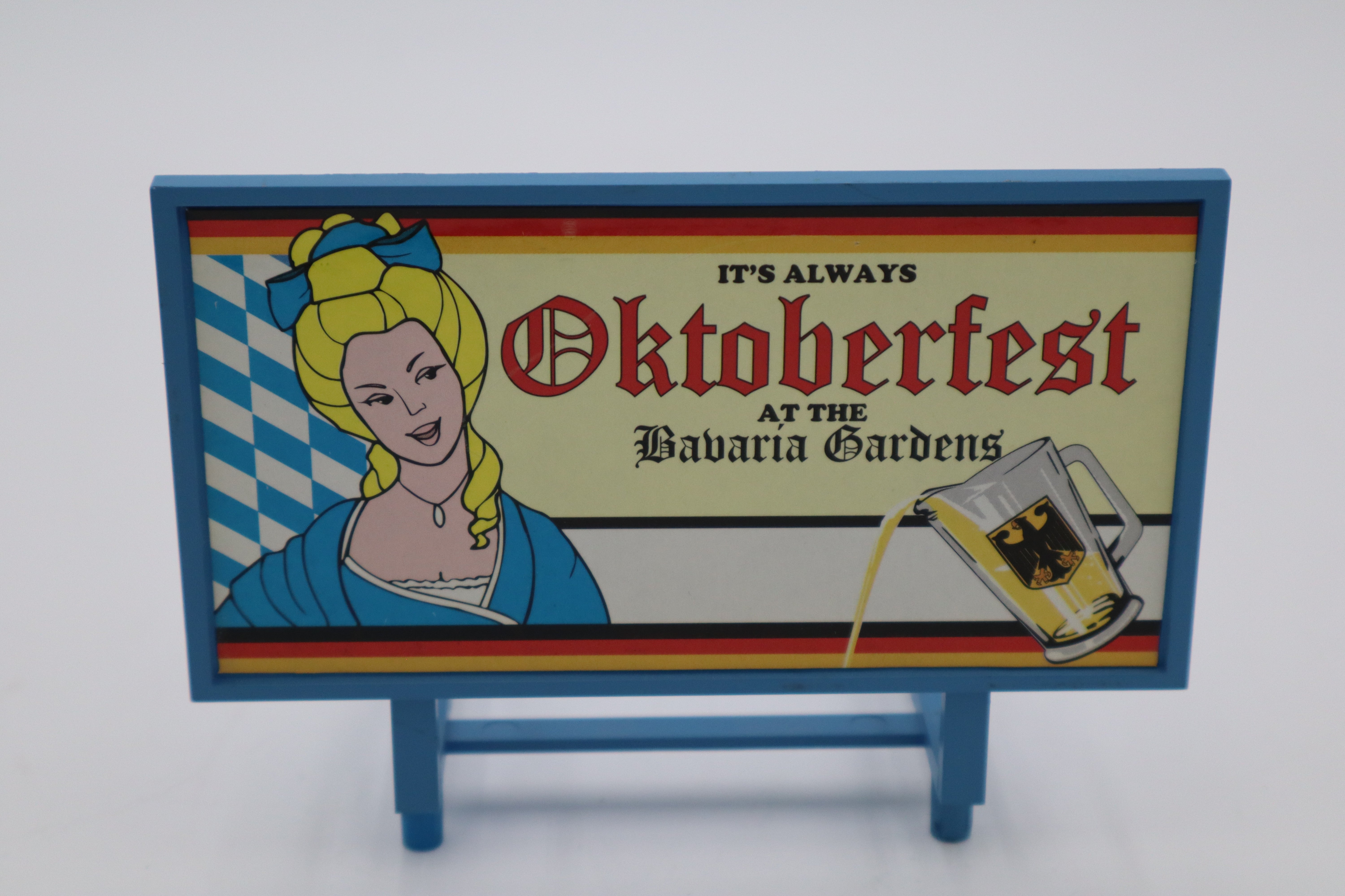 Oktoberfest Billboard w/ Lamp Post and Girl-Second hand-M20350