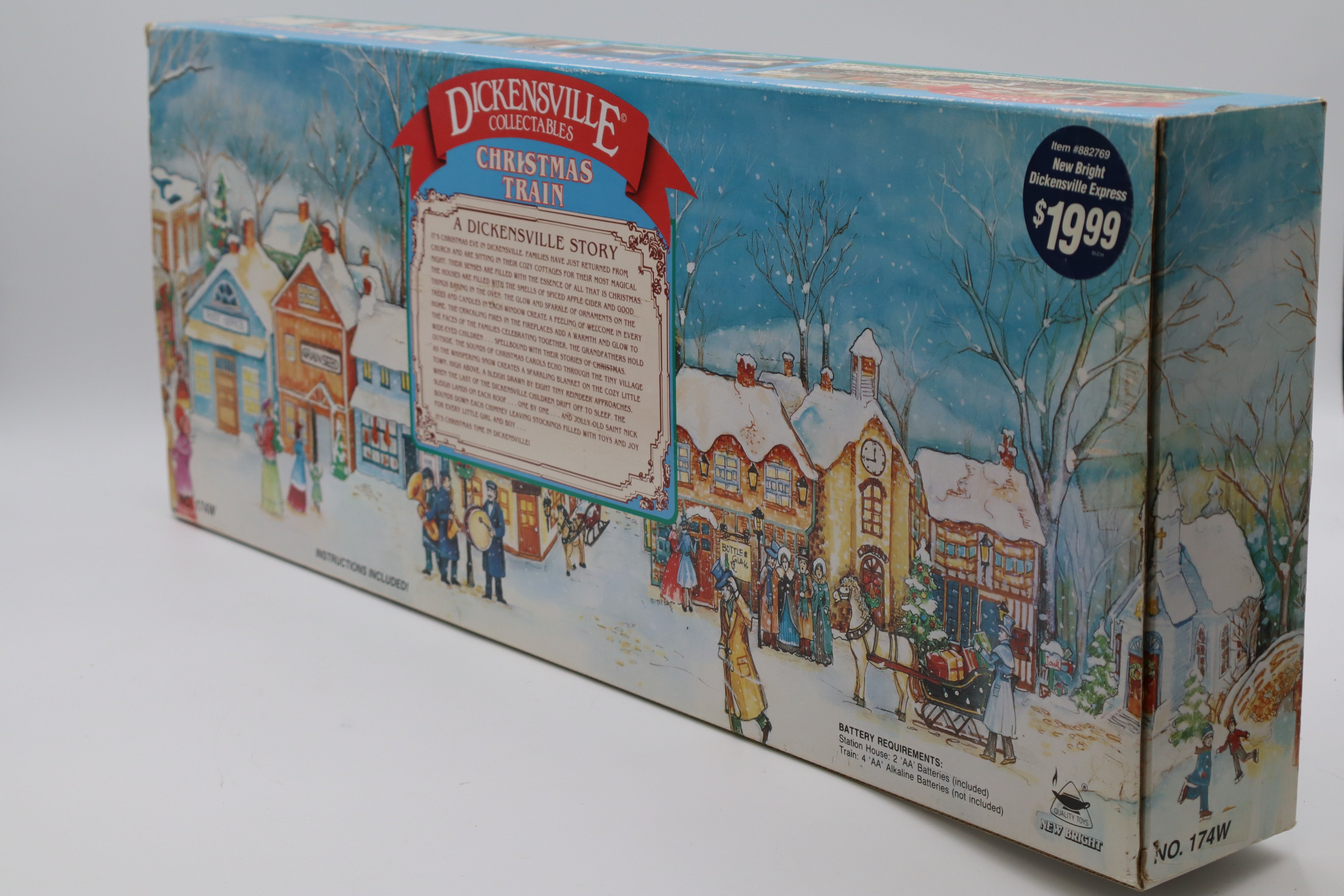 New Bright Industries Co No. 174W Dickensville Collectible Train Set-Second hand-M8462