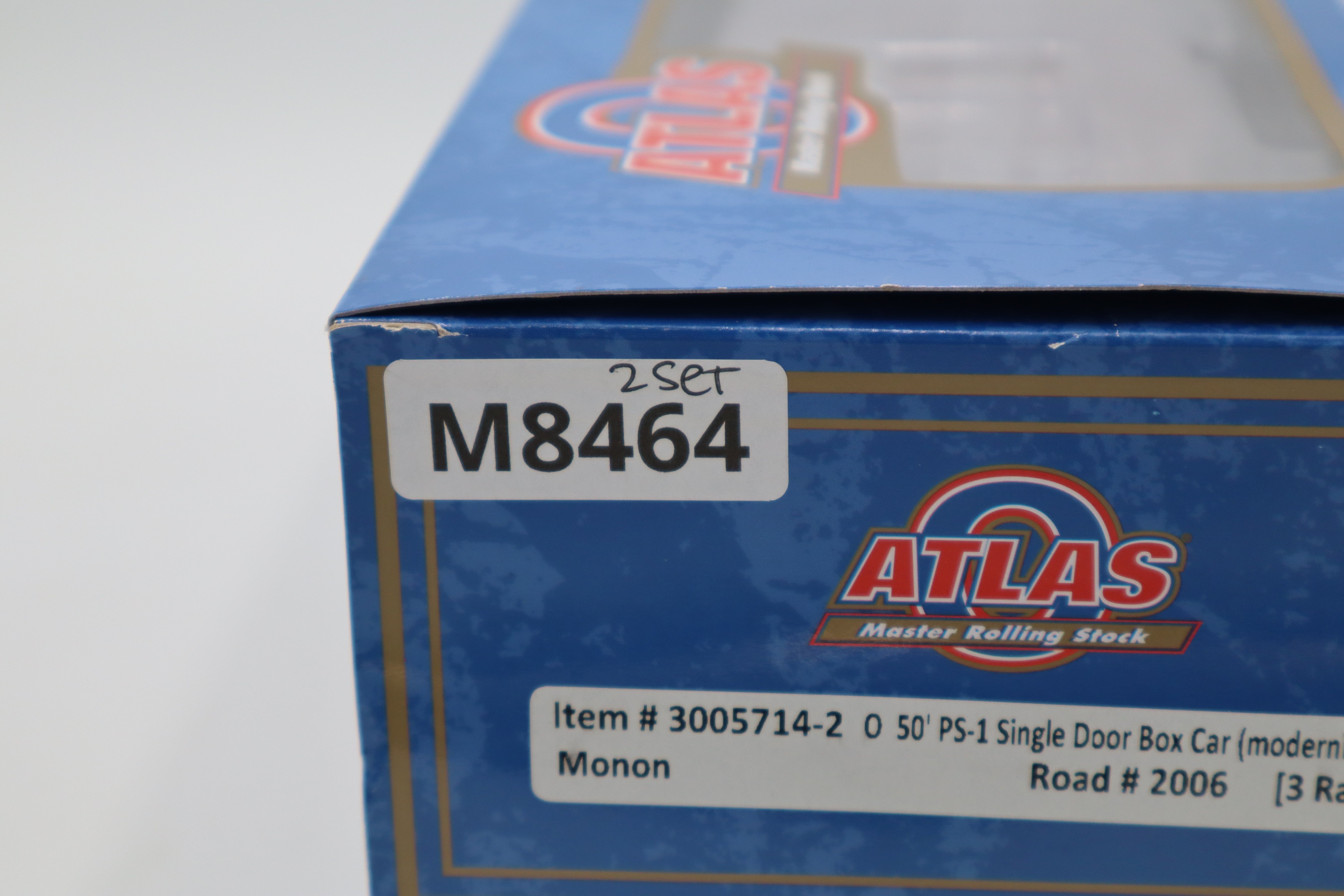 Atlas #3005714-1, -2 Monon 50' PS-1 Single Door Car (modernized) 2 Set-Second hand-M8464