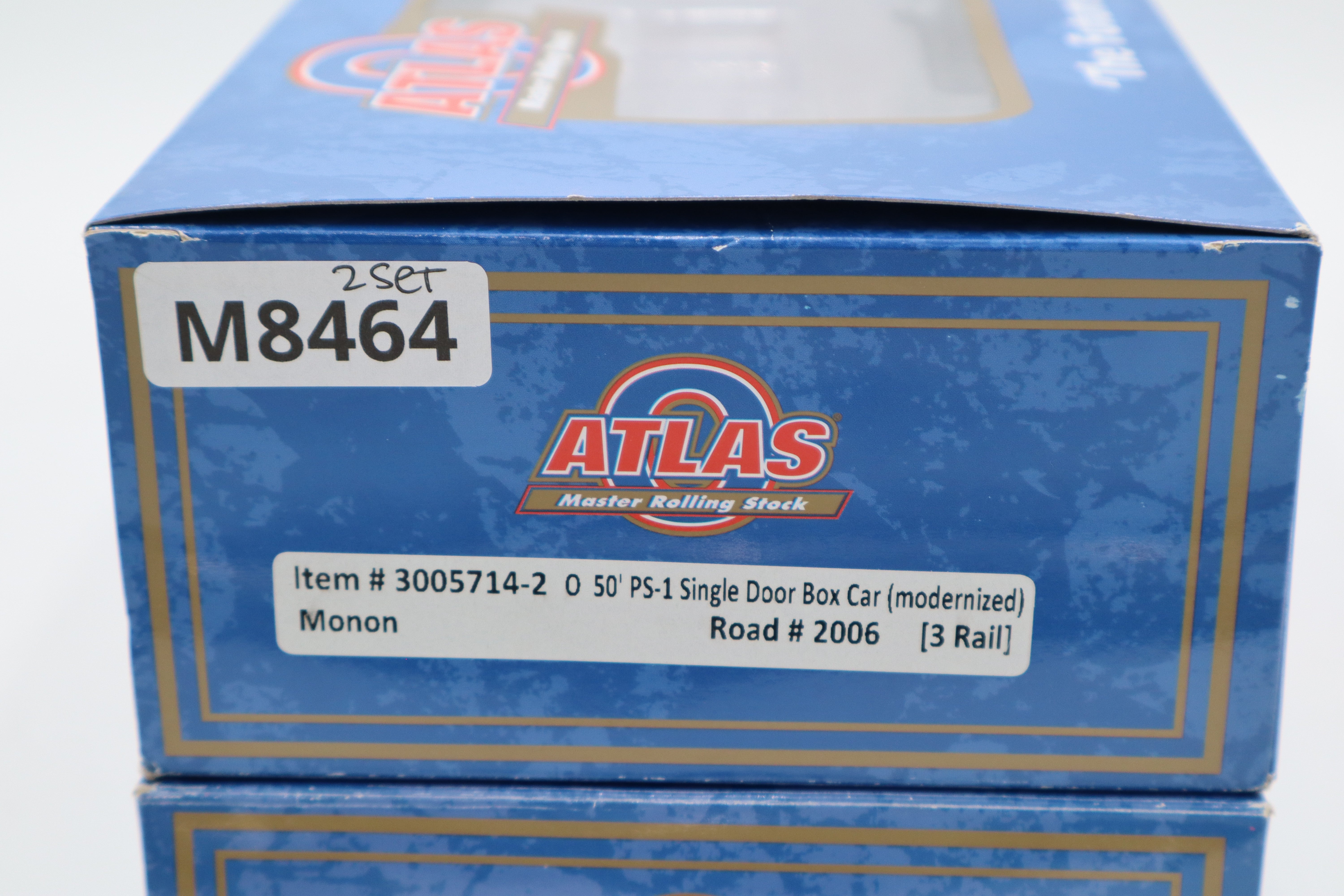 Atlas #3005714-1, -2 Monon 50' PS-1 Single Door Car (modernized) 2 Set-Second hand-M8464