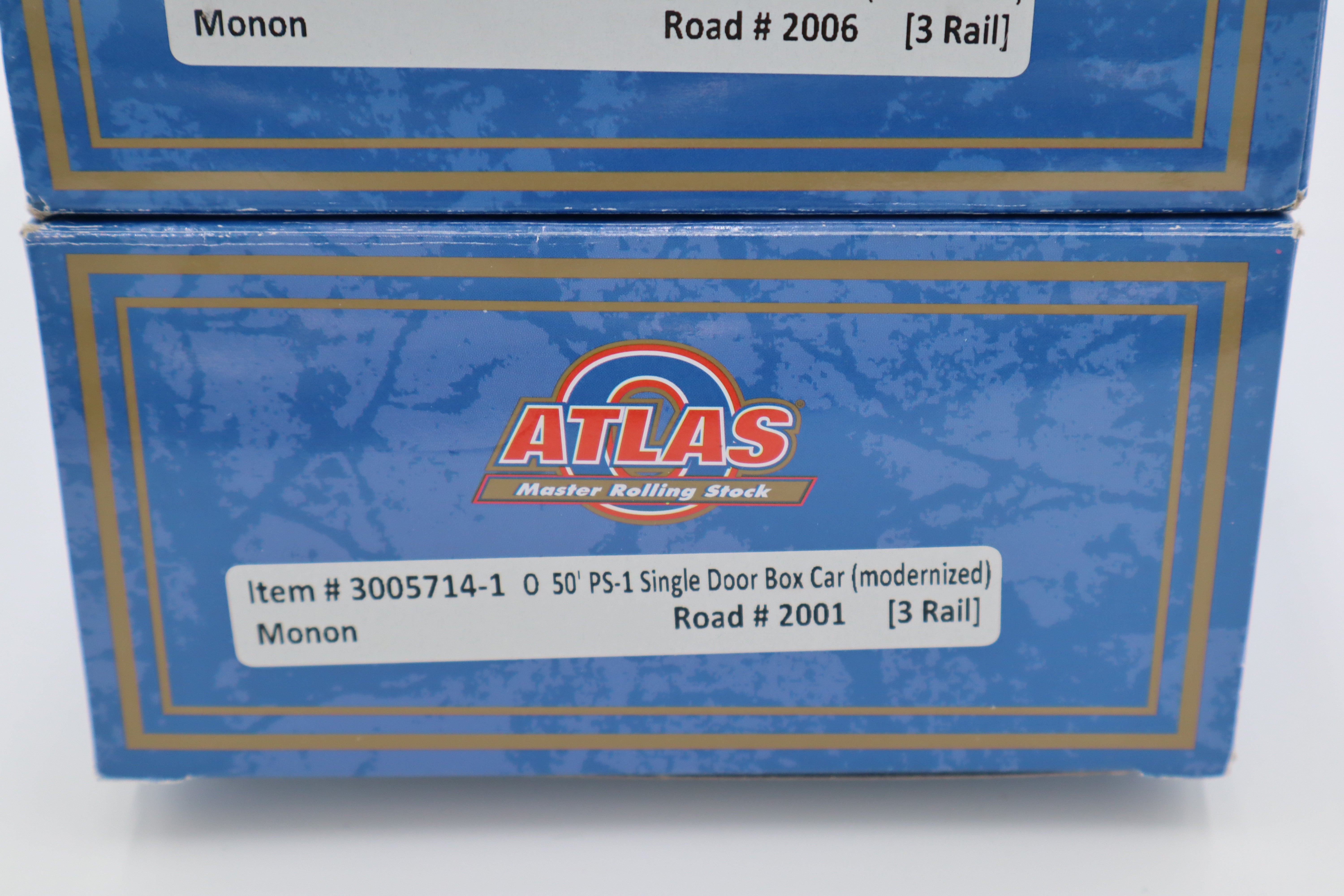Atlas #3005714-1, -2 Monon 50' PS-1 Single Door Car (modernized) 2 Set-Second hand-M8464